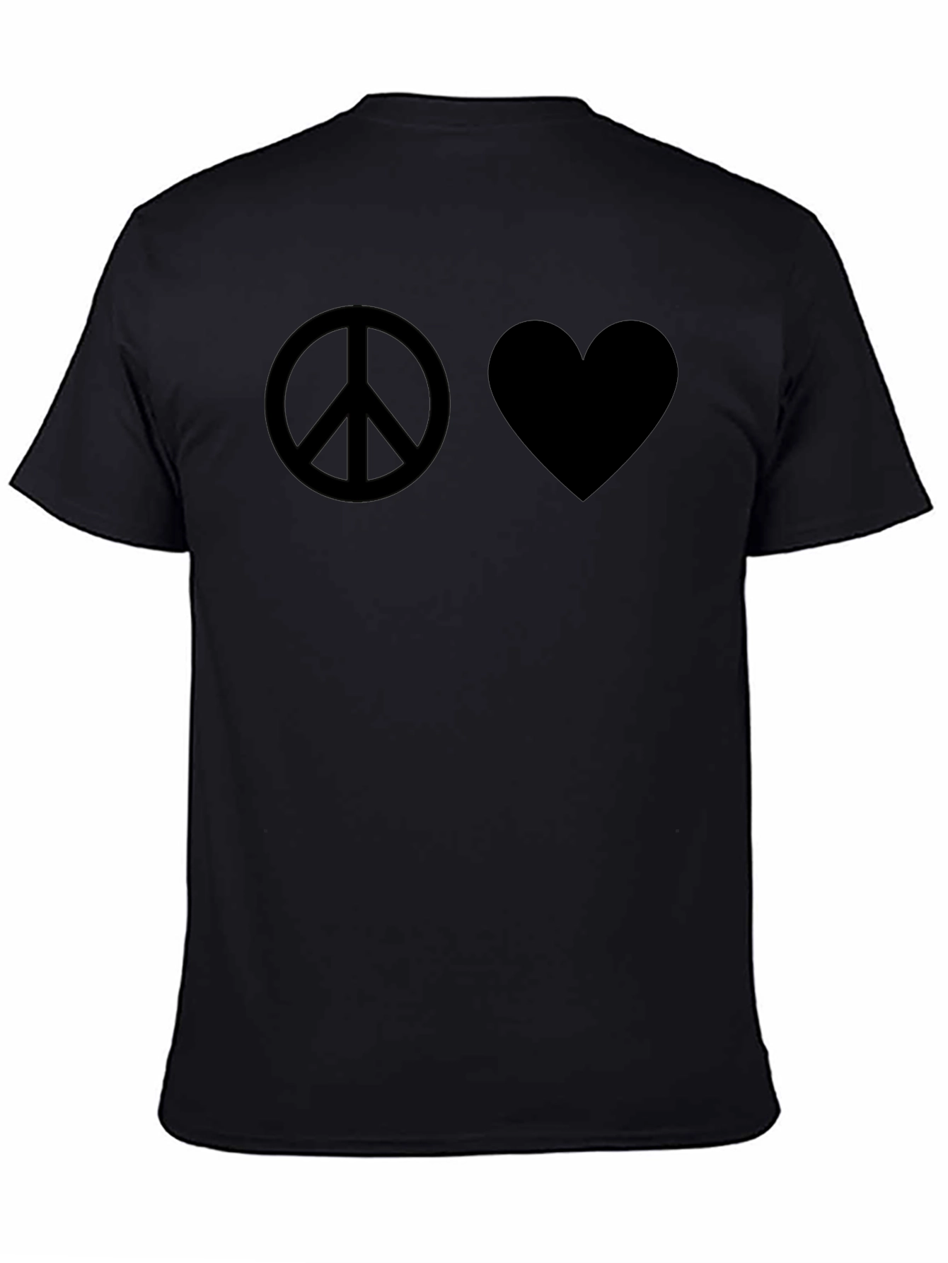 Peace & Love Black Graphic Tee