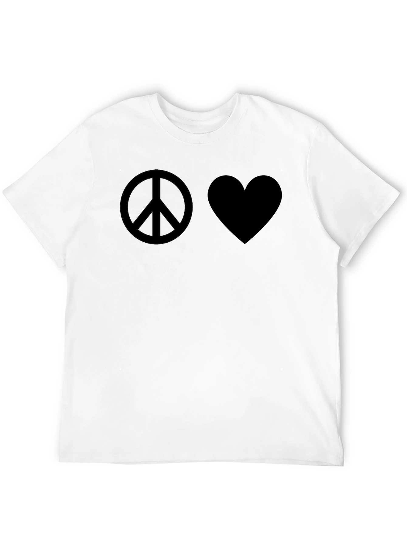 Peace & Love Black Graphic Tee