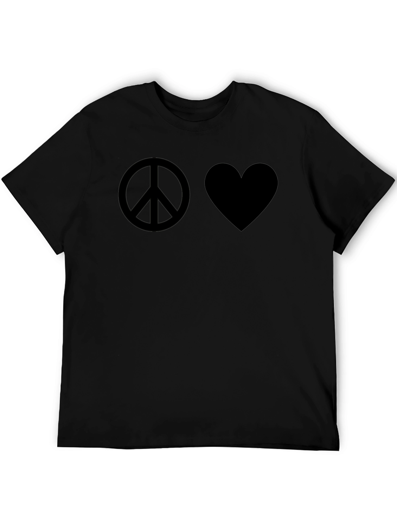 Peace & Love Black Graphic Tee