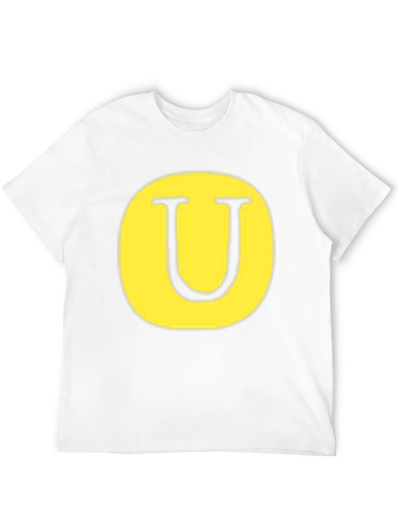 Letter U Graphic Tee - Black Cotton Blend