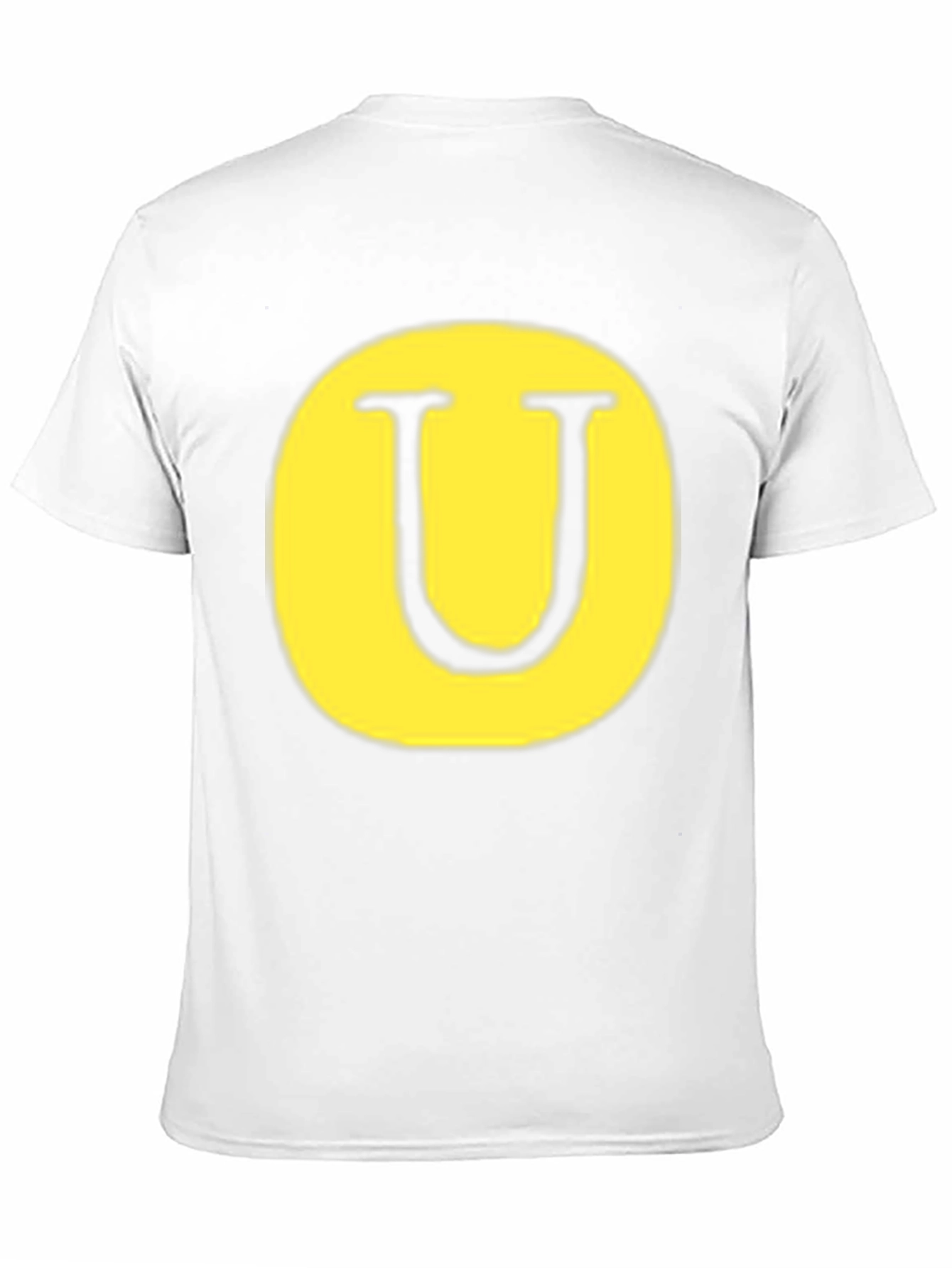 Letter U Graphic Tee - Black Cotton Blend