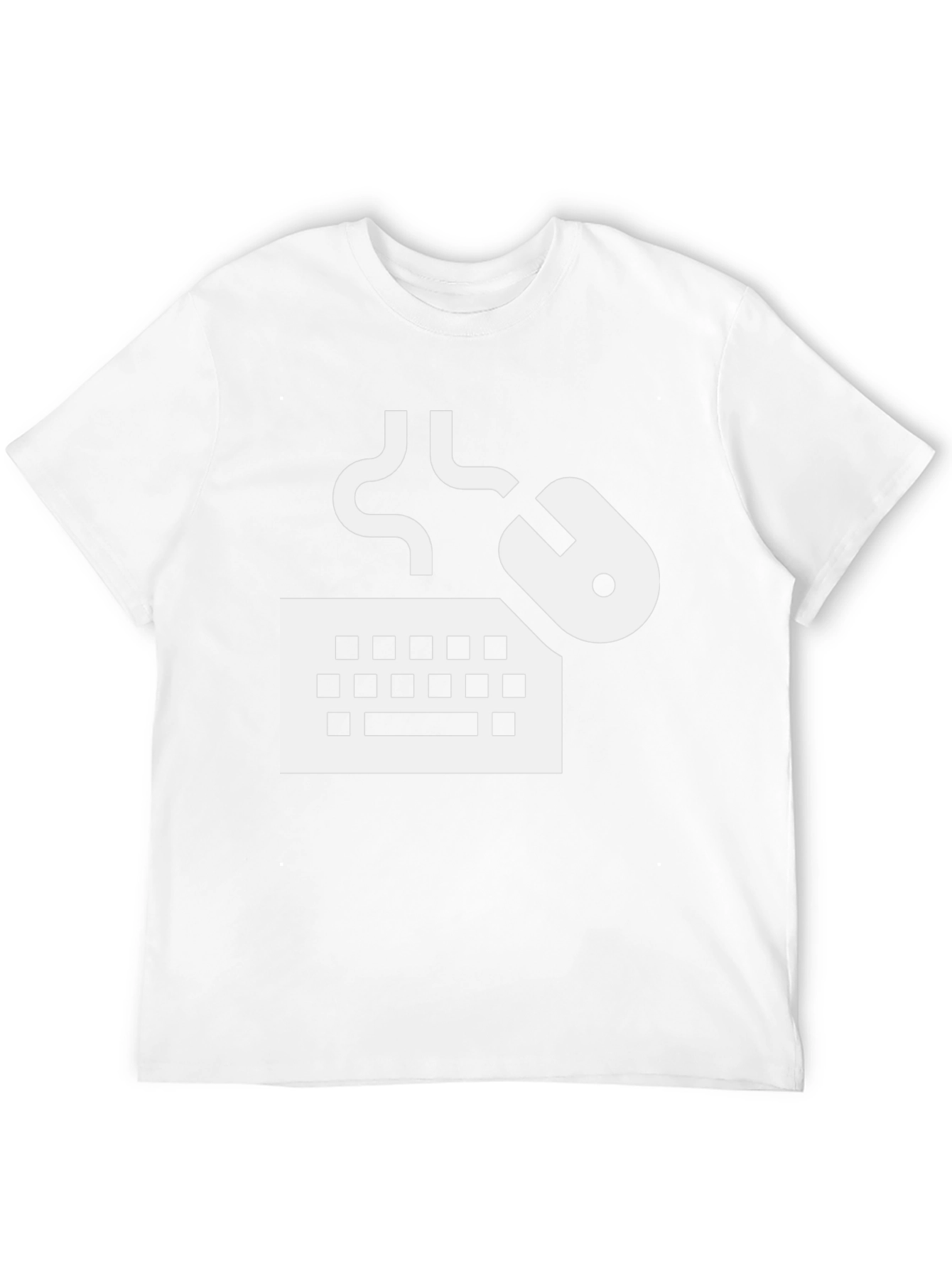 Keyboard Mouse Graphic Tee - Black Cotton T-Shirt