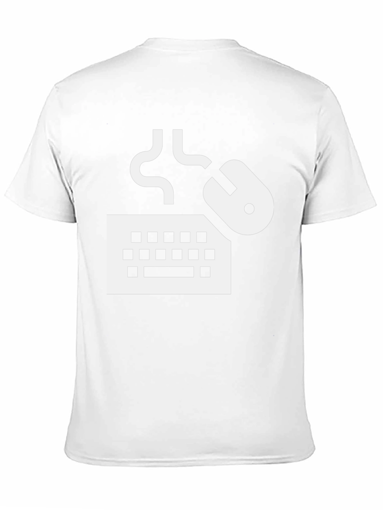 Keyboard Mouse Graphic Tee - Black Cotton T-Shirt