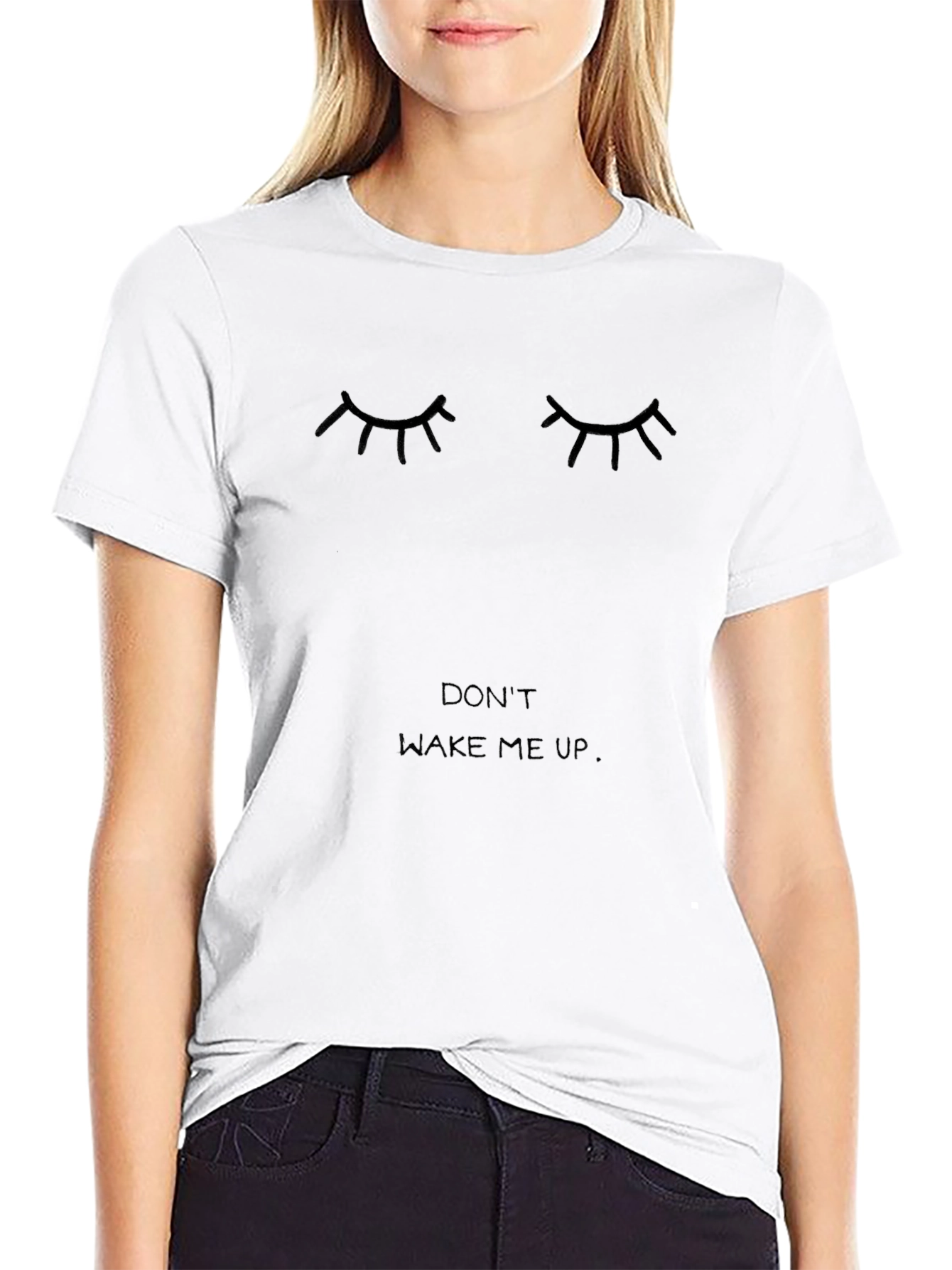 Dont Wake Me Up Black Graphic Tee