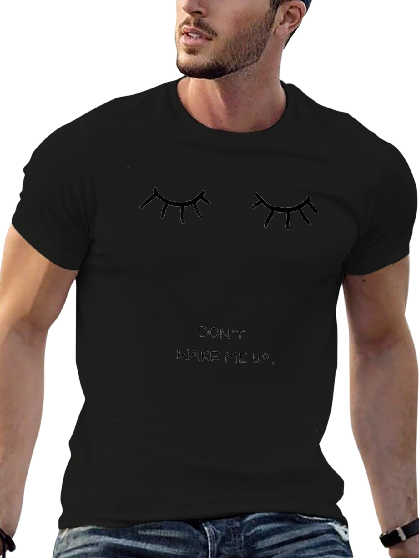 Dont Wake Me Up Black Graphic Tee