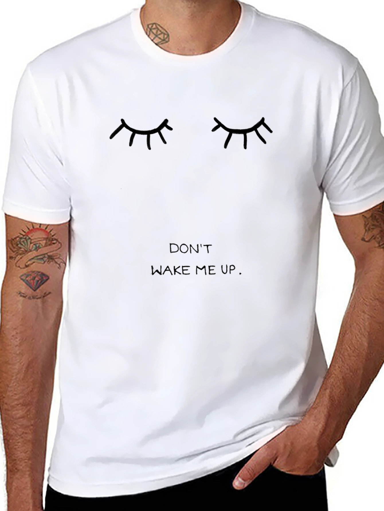 Dont Wake Me Up Black Graphic Tee