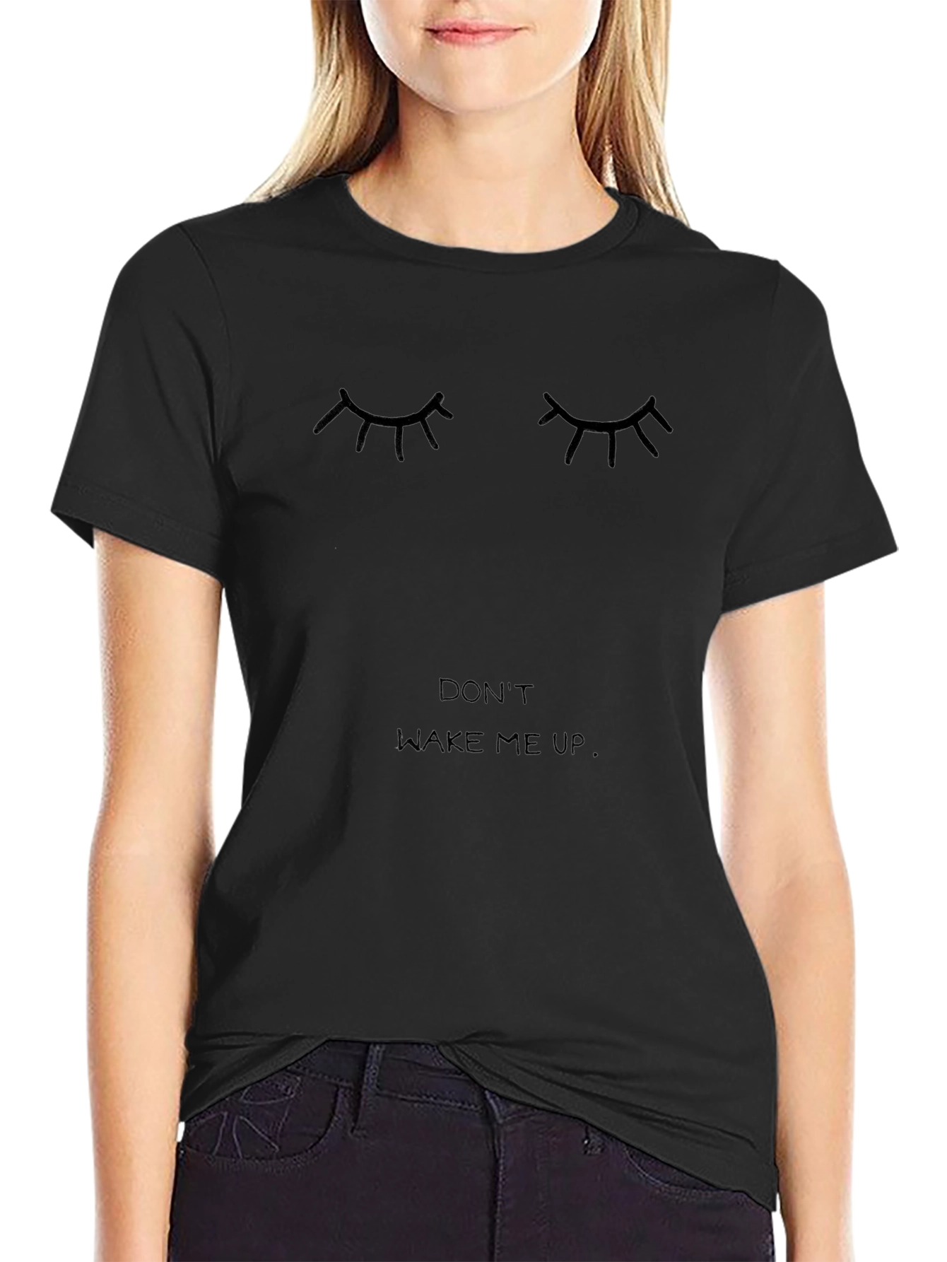 Dont Wake Me Up Black Graphic Tee