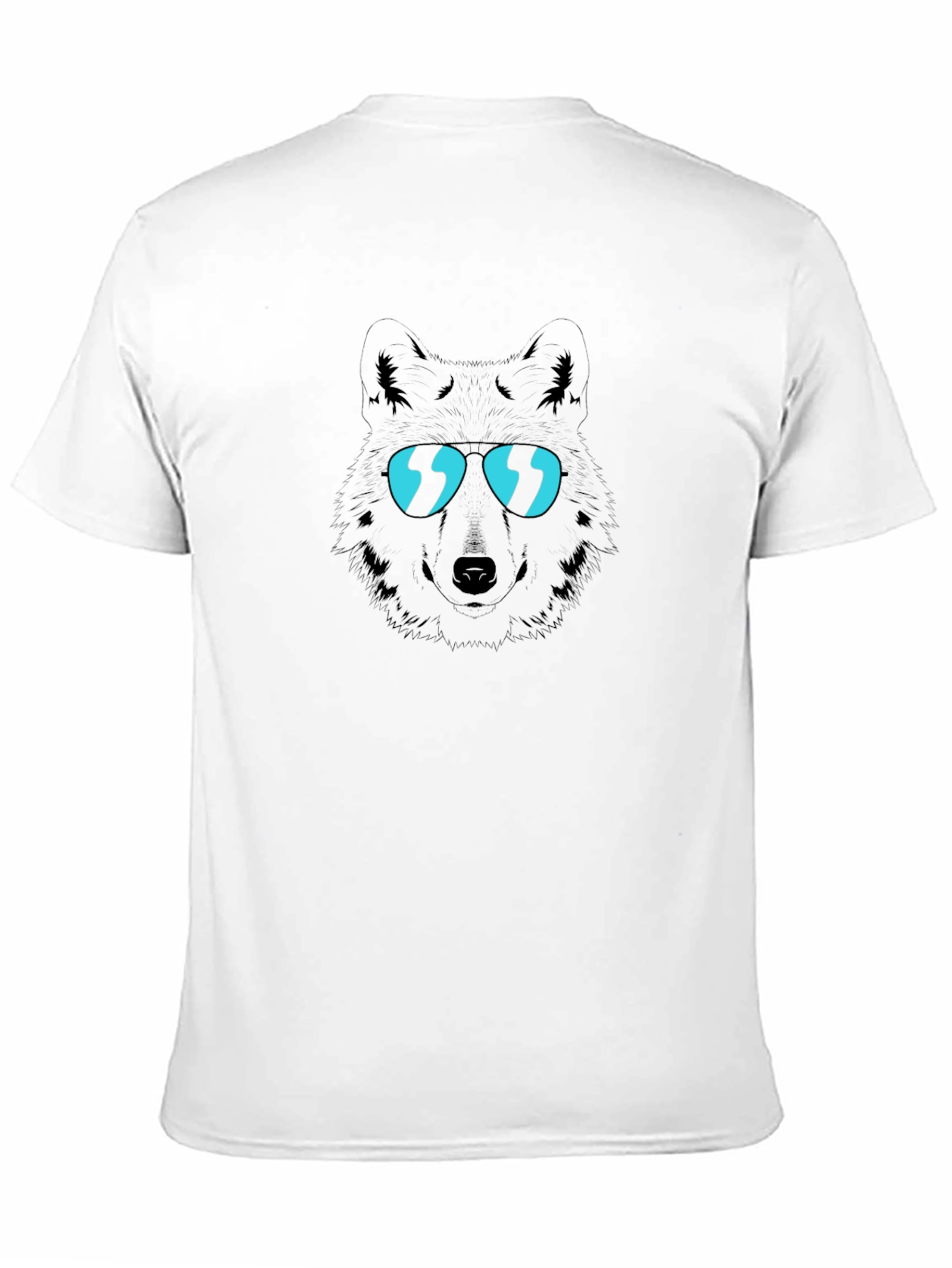 Cool Wolf Graphic Tee - Black Cotton T-Shirt