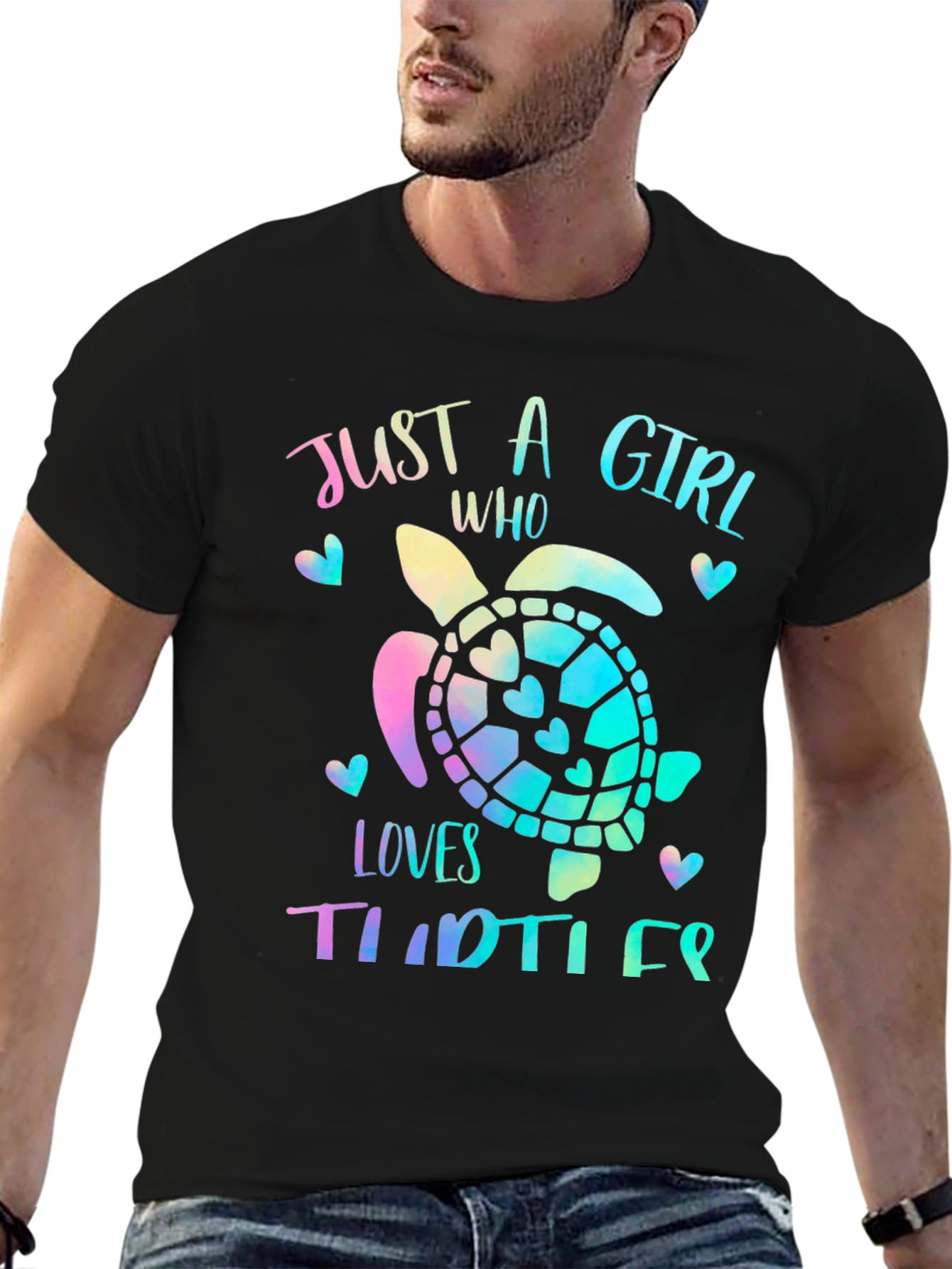 Girls Turtle Lover T-Shirt - Cute Sea Turtle Design