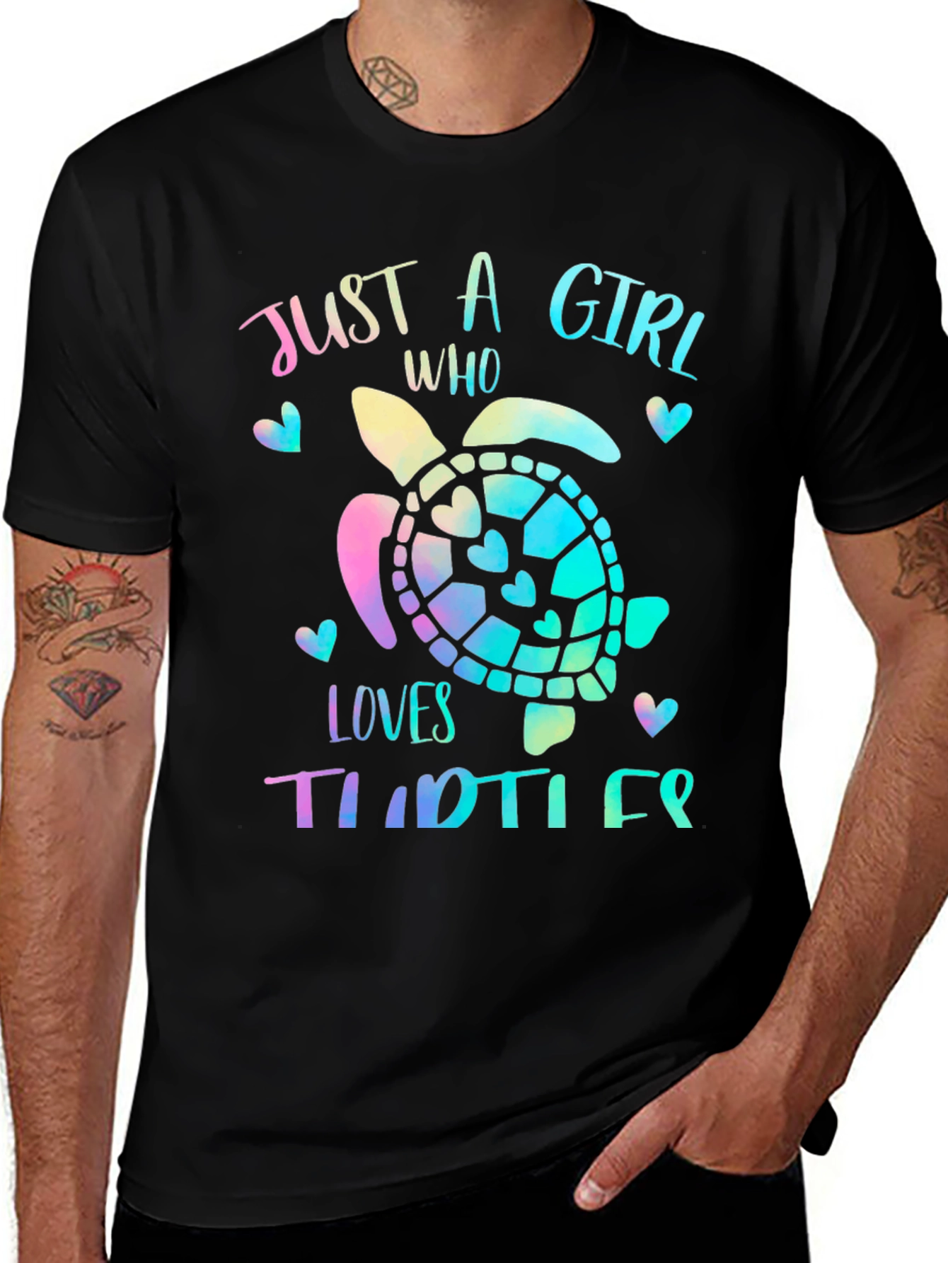 Girls Turtle Lover T-Shirt - Cute Sea Turtle Design