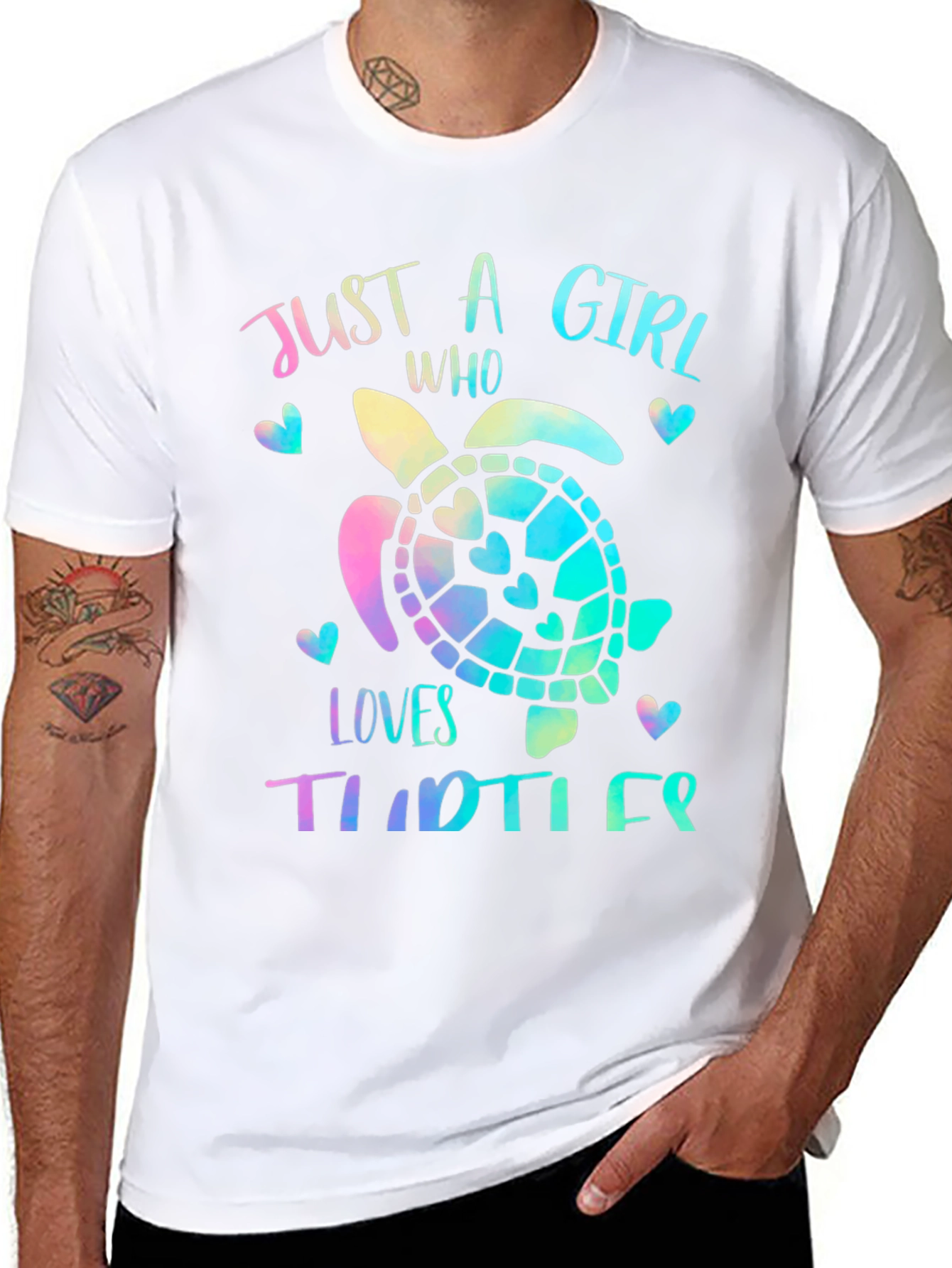 Girls Turtle Lover T-Shirt - Cute Sea Turtle Design