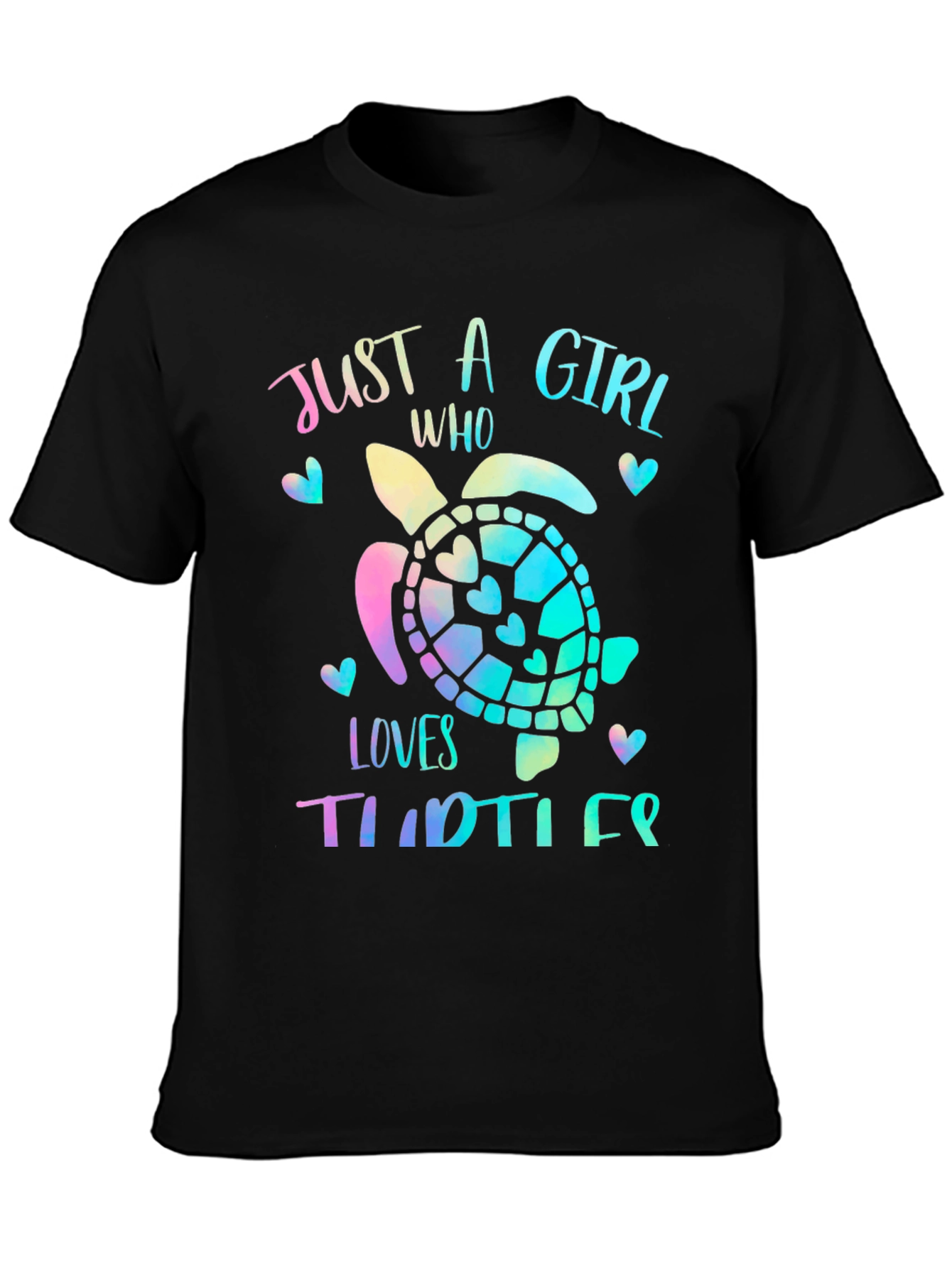 Girls Turtle Lover T-Shirt - Cute Sea Turtle Design
