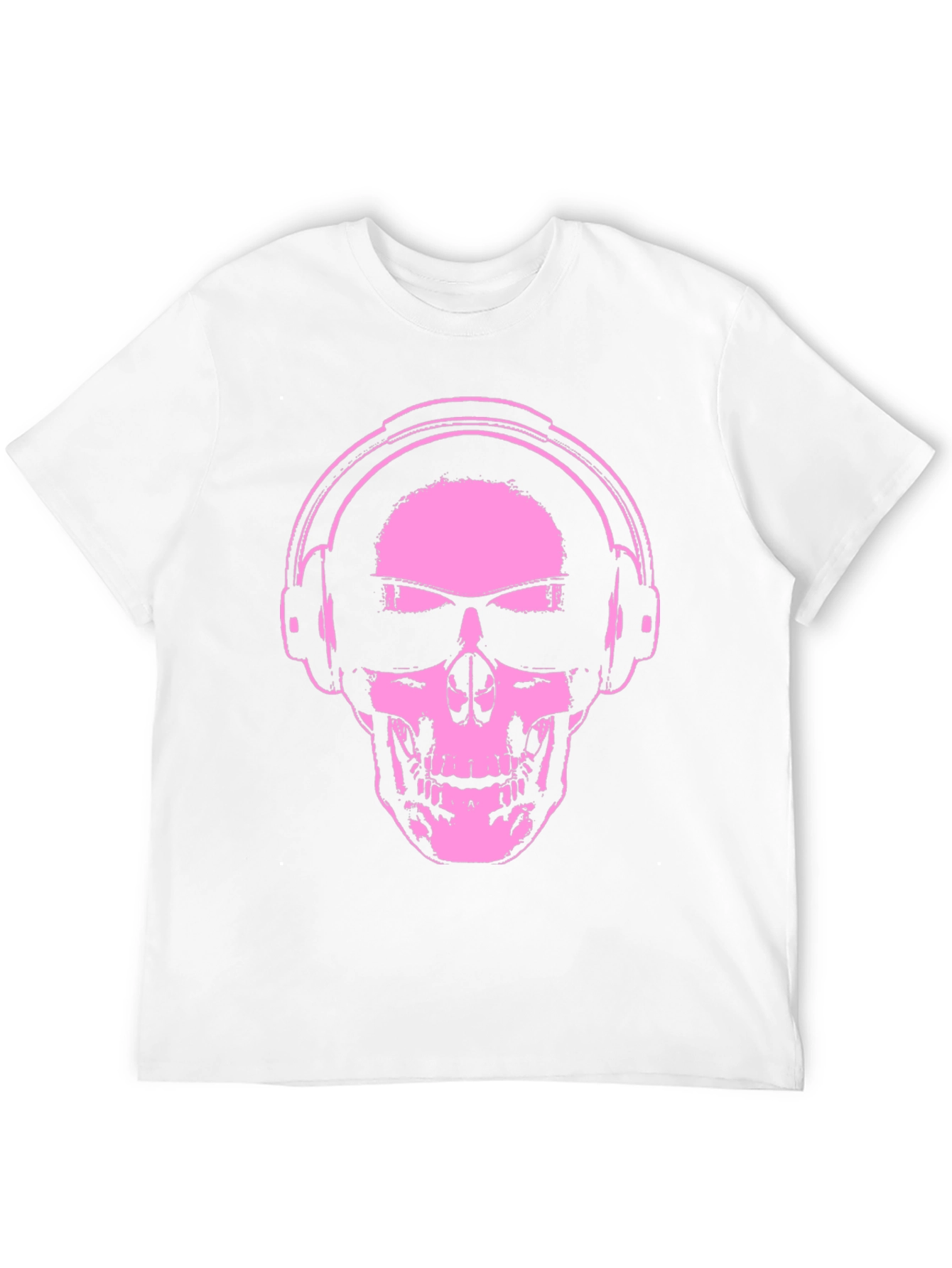 Skull With Headphones Graphic T-Shirt