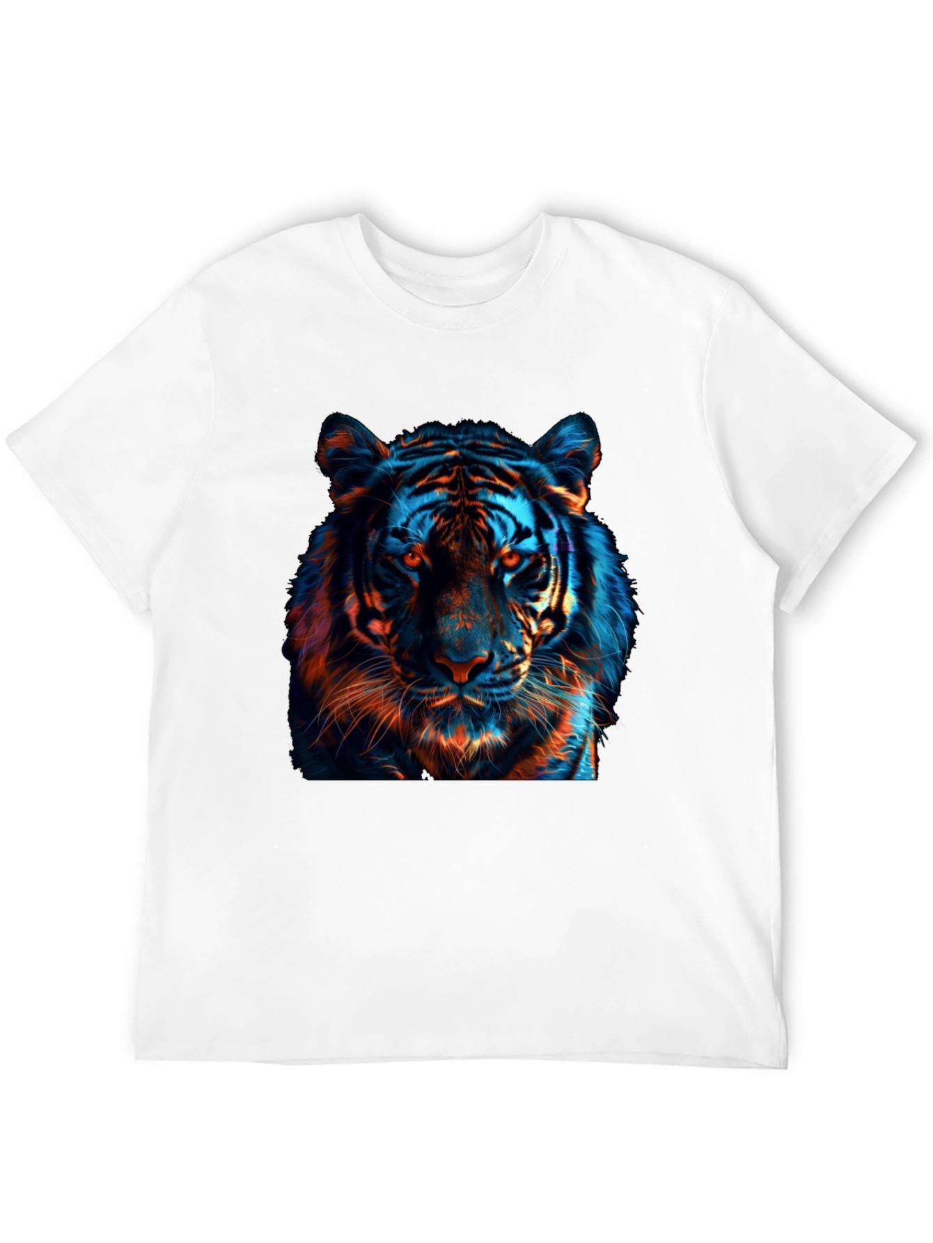 Cool Tiger Graphic Print Black T-Shirt