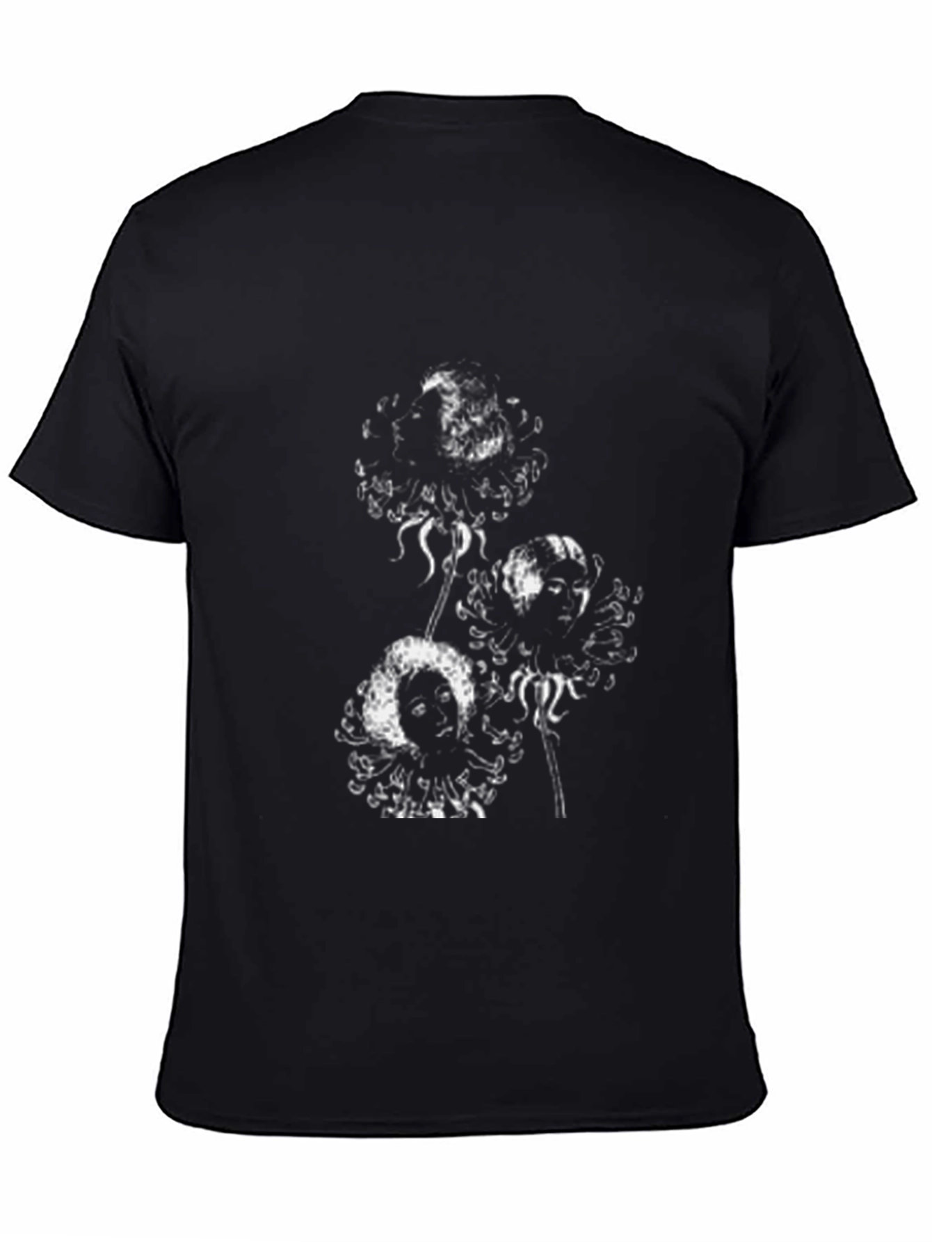 Unique Graphic Tee - Floral Skull Design