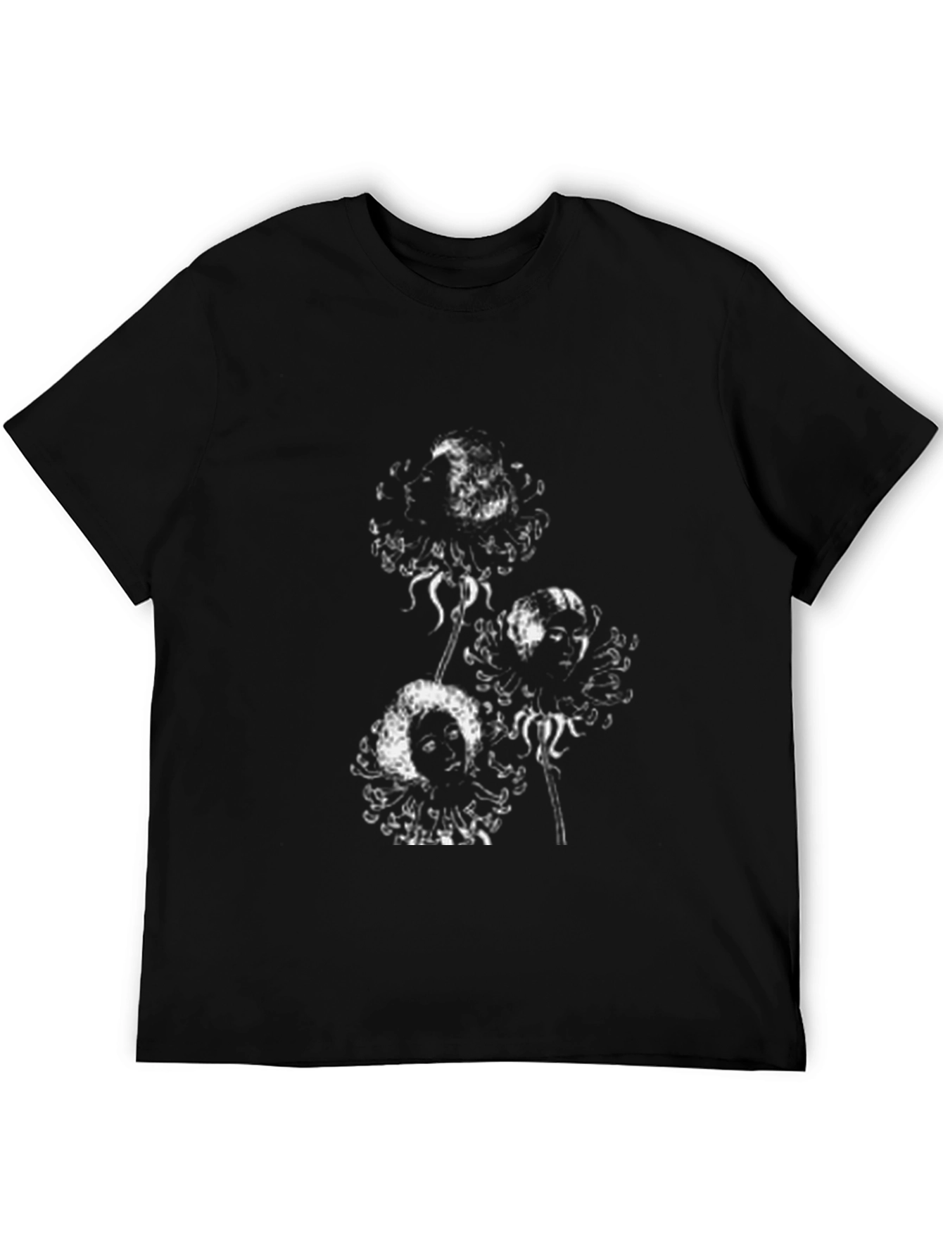 Unique Graphic Tee - Floral Skull Design