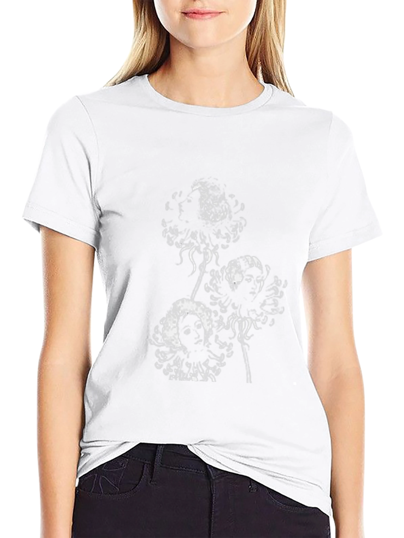 Unique Graphic Tee - Floral Skull Design