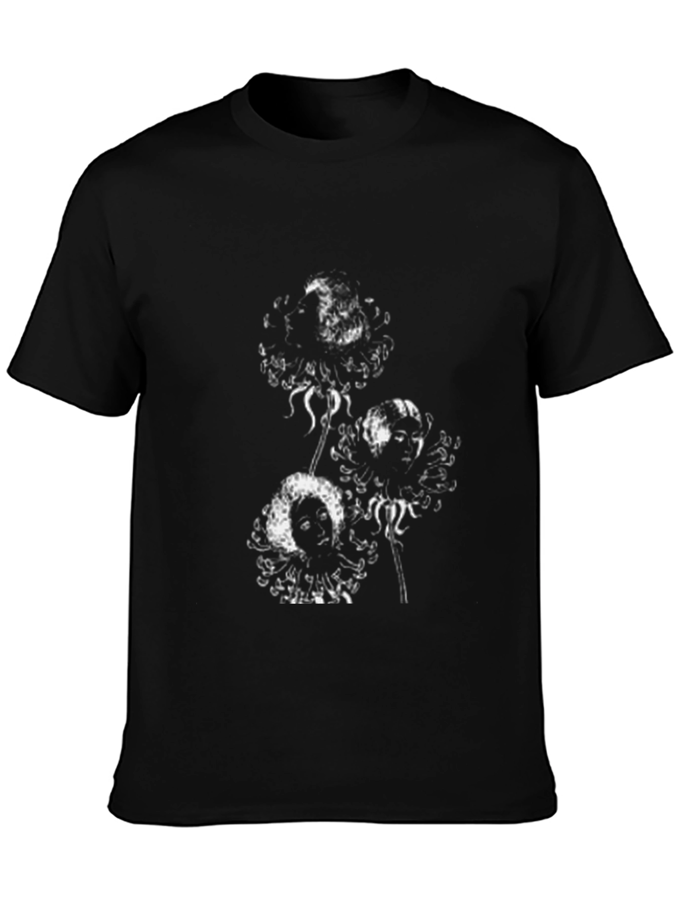 Unique Graphic Tee - Floral Skull Design
