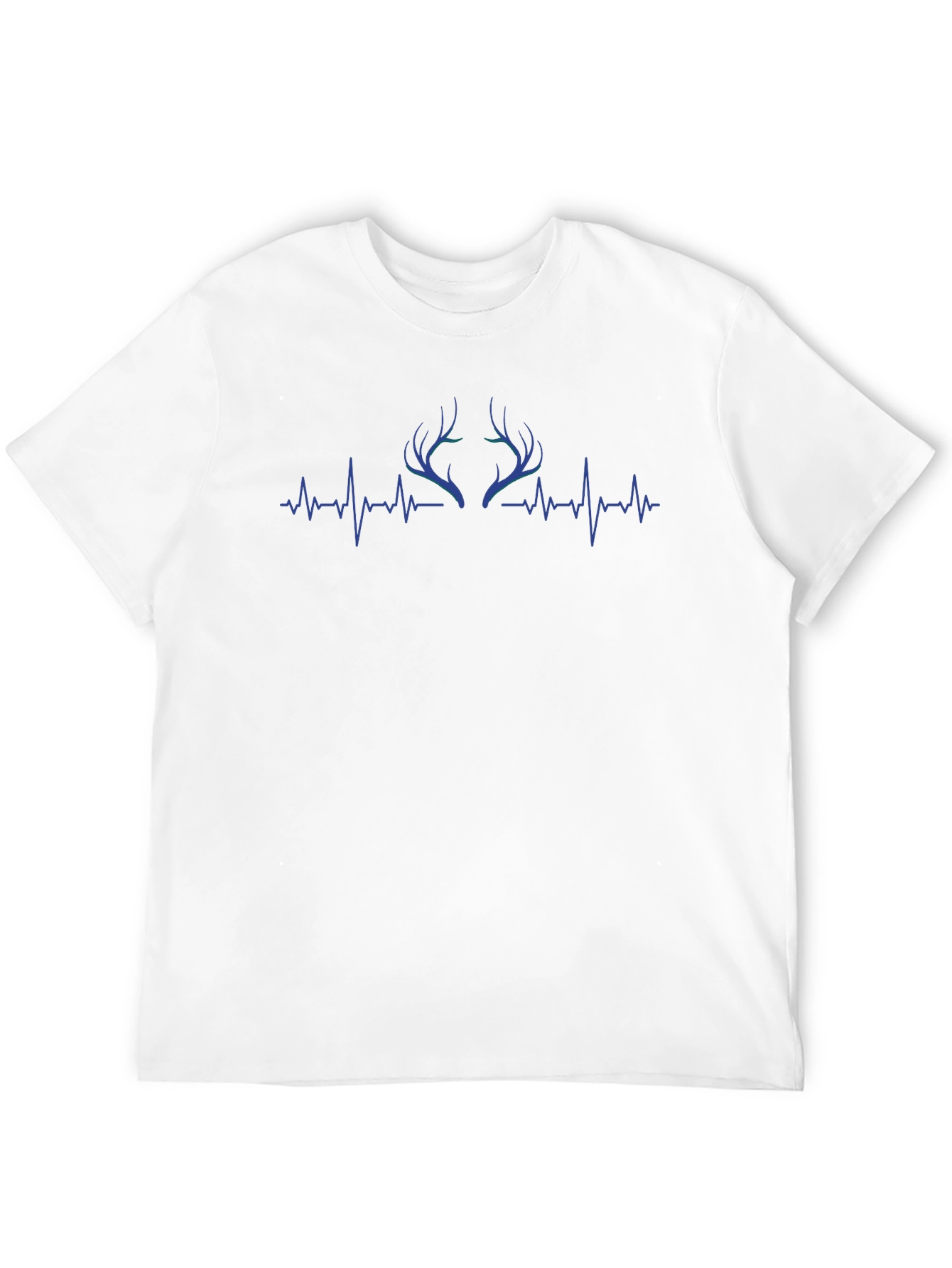 Deer Antler Heartbeat Graphic Tee - Black