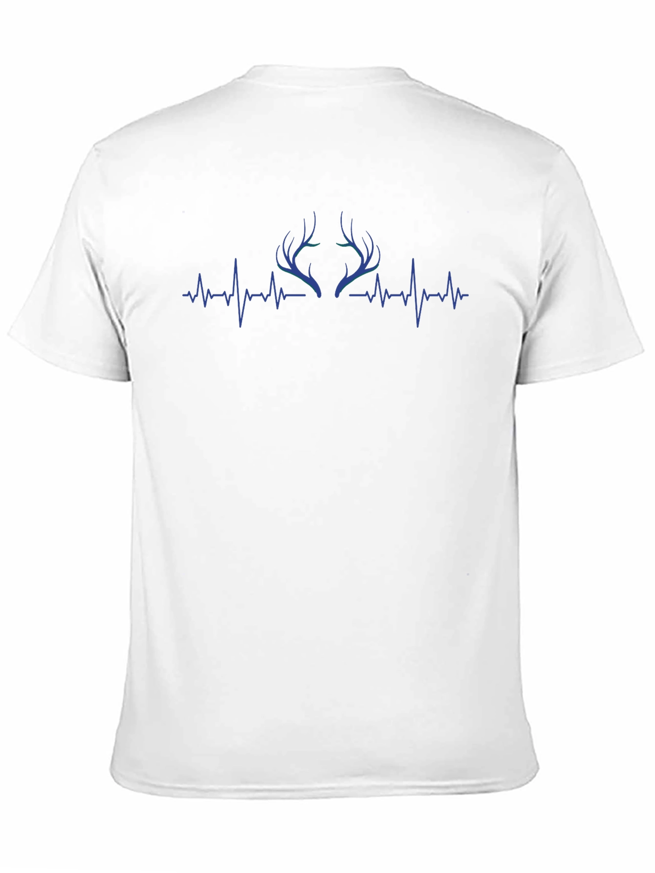 Deer Antler Heartbeat Graphic Tee - Black