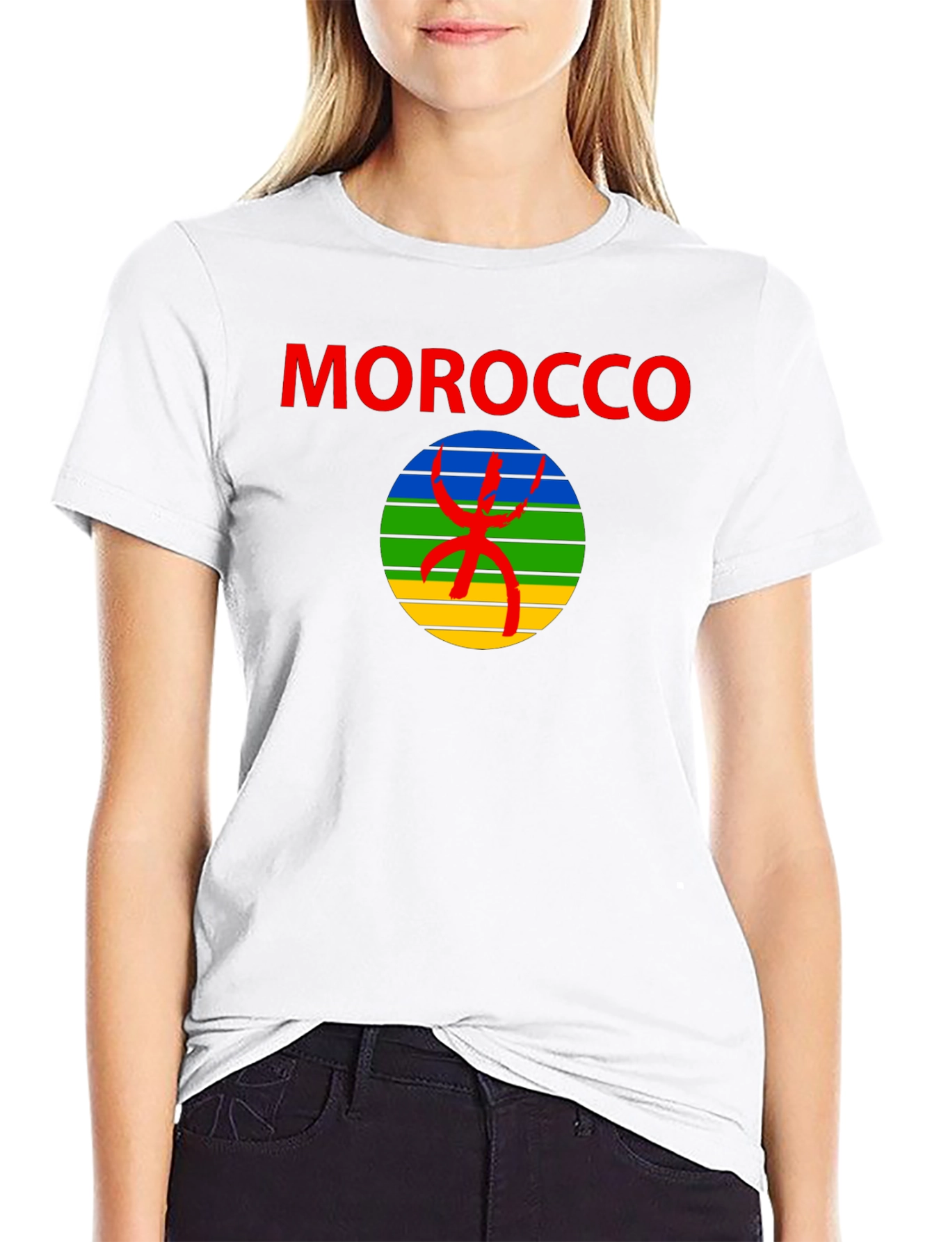 Morocco Amazigh Symbol T-Shirt - Black