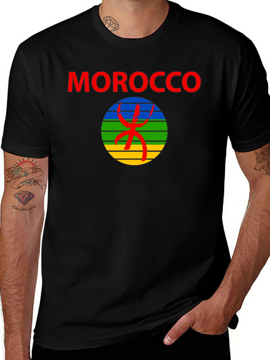 Morocco Amazigh Symbol T-Shirt - Black
