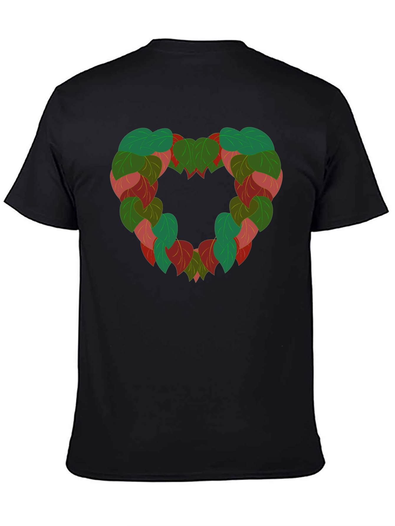 Leaf Heart Graphic Tee - Nature Love Shirt