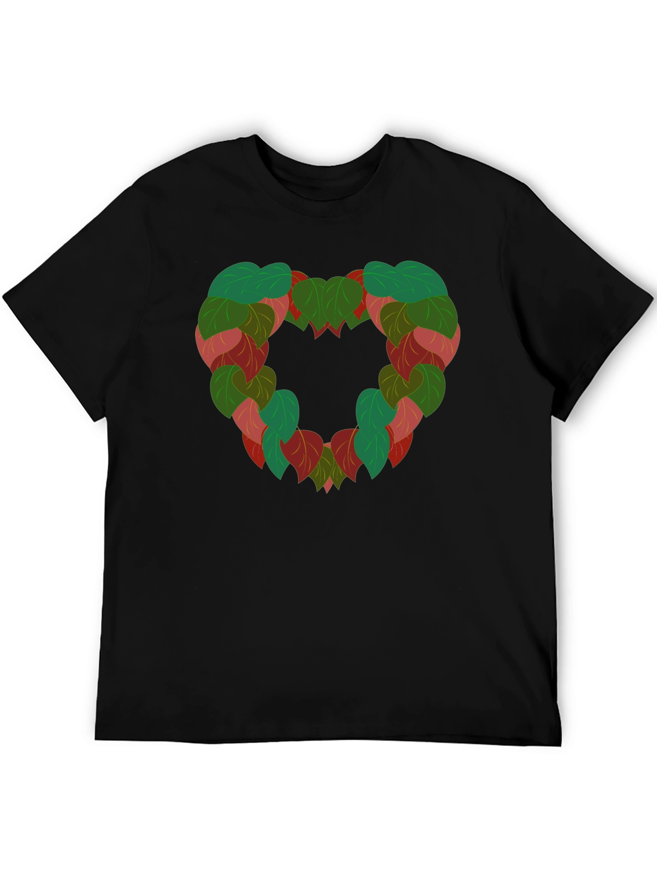 Leaf Heart Graphic Tee - Nature Love Shirt