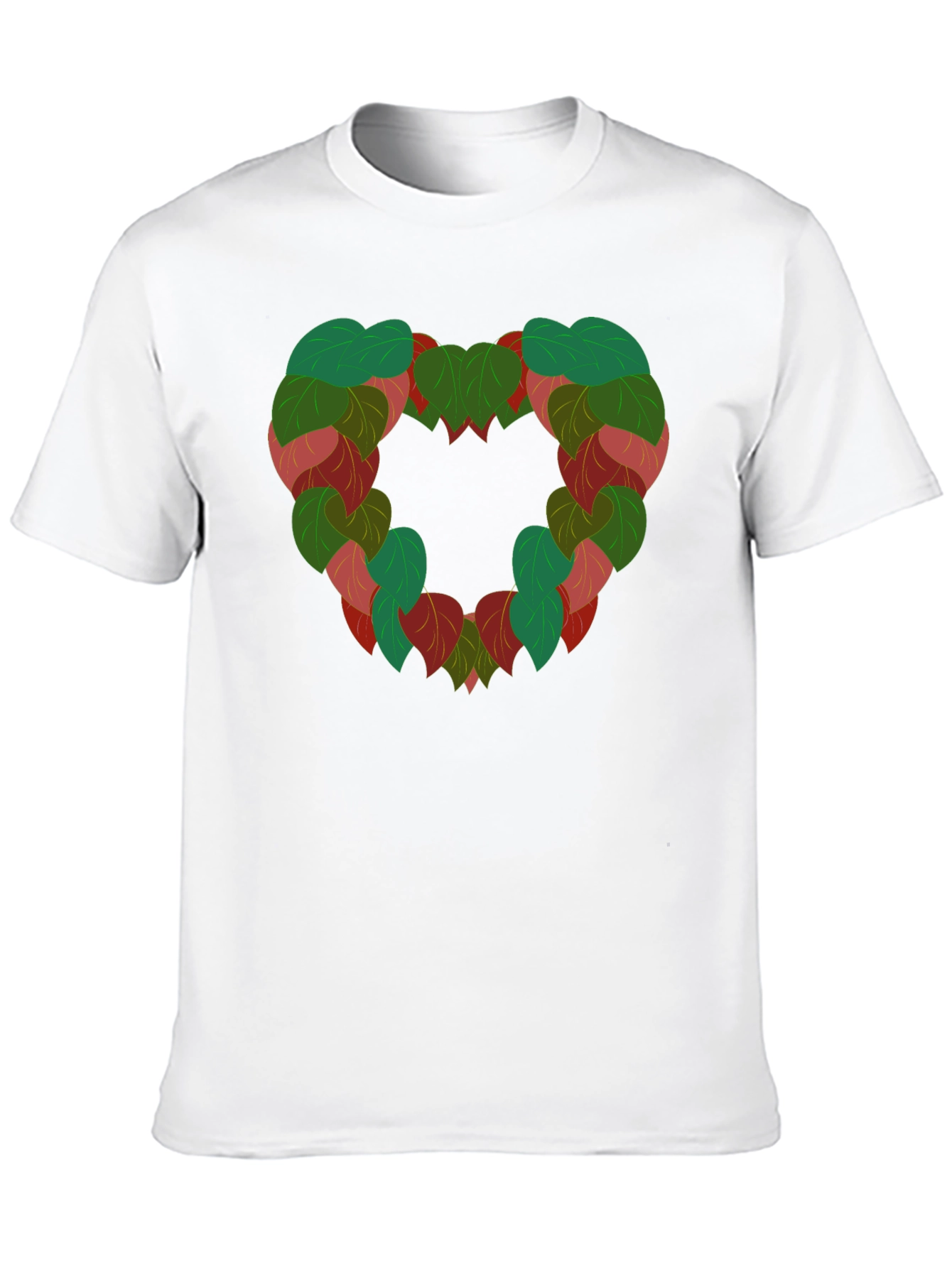 Leaf Heart Graphic Tee - Nature Love Shirt