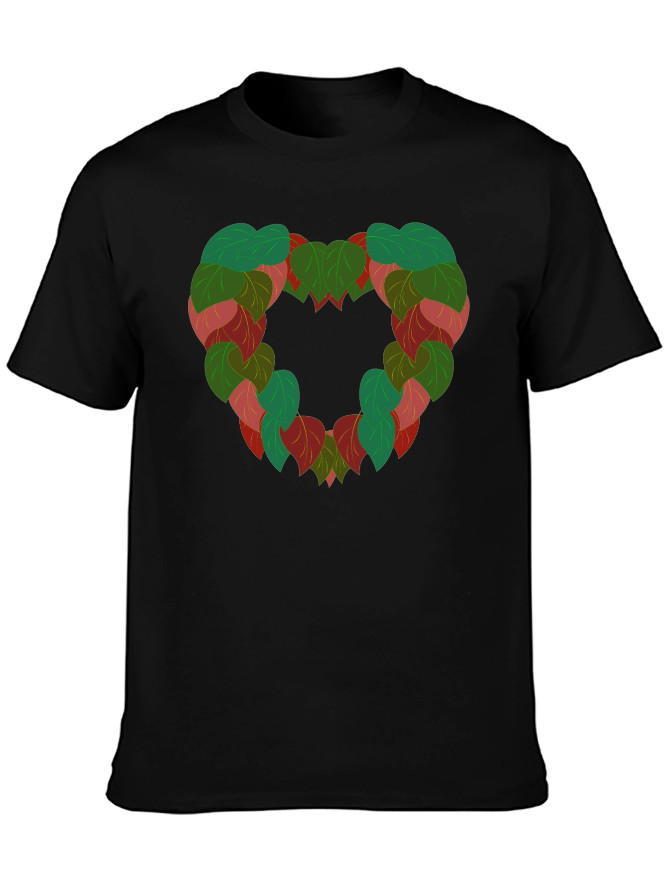 Leaf Heart Graphic Tee - Nature Love Shirt