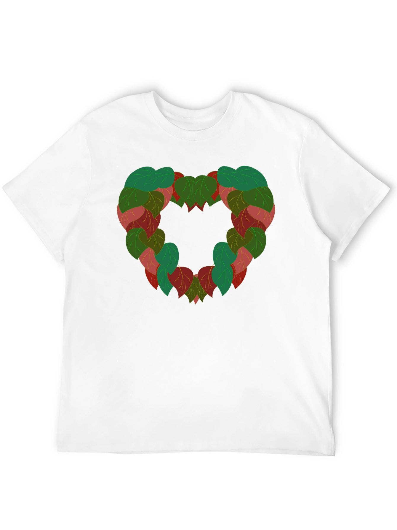 Leaf Heart Graphic Tee - Nature Love Shirt