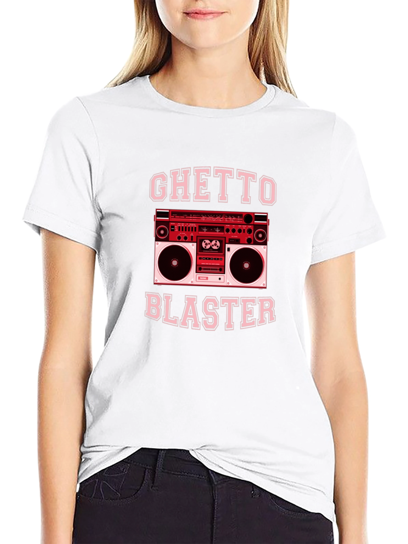 Ghetto Blaster Retro Boombox Graphic T-Shirt