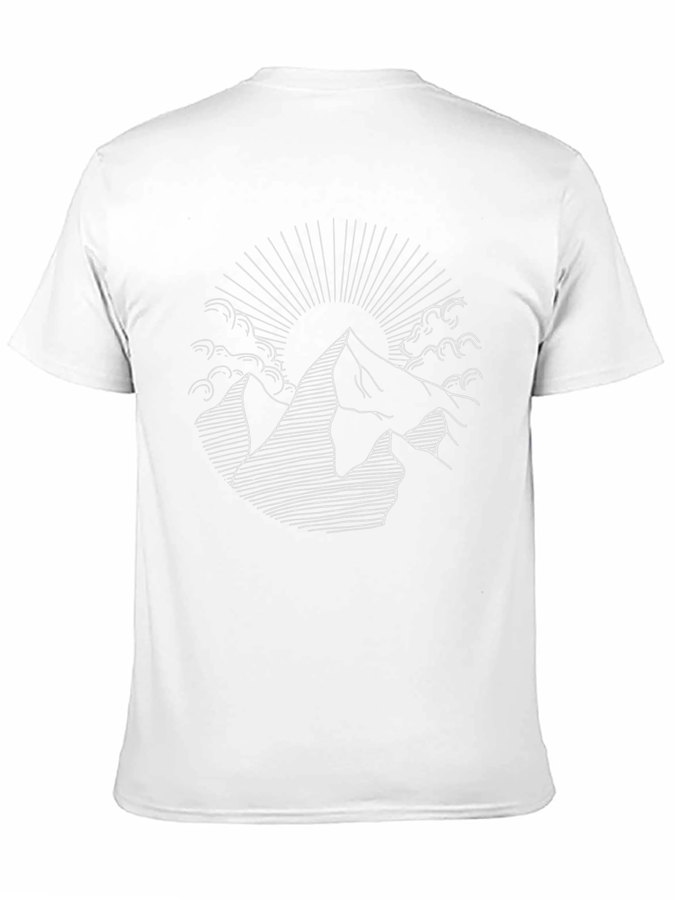 Mountain Sunrise Graphic Tee - Black Cotton Blend