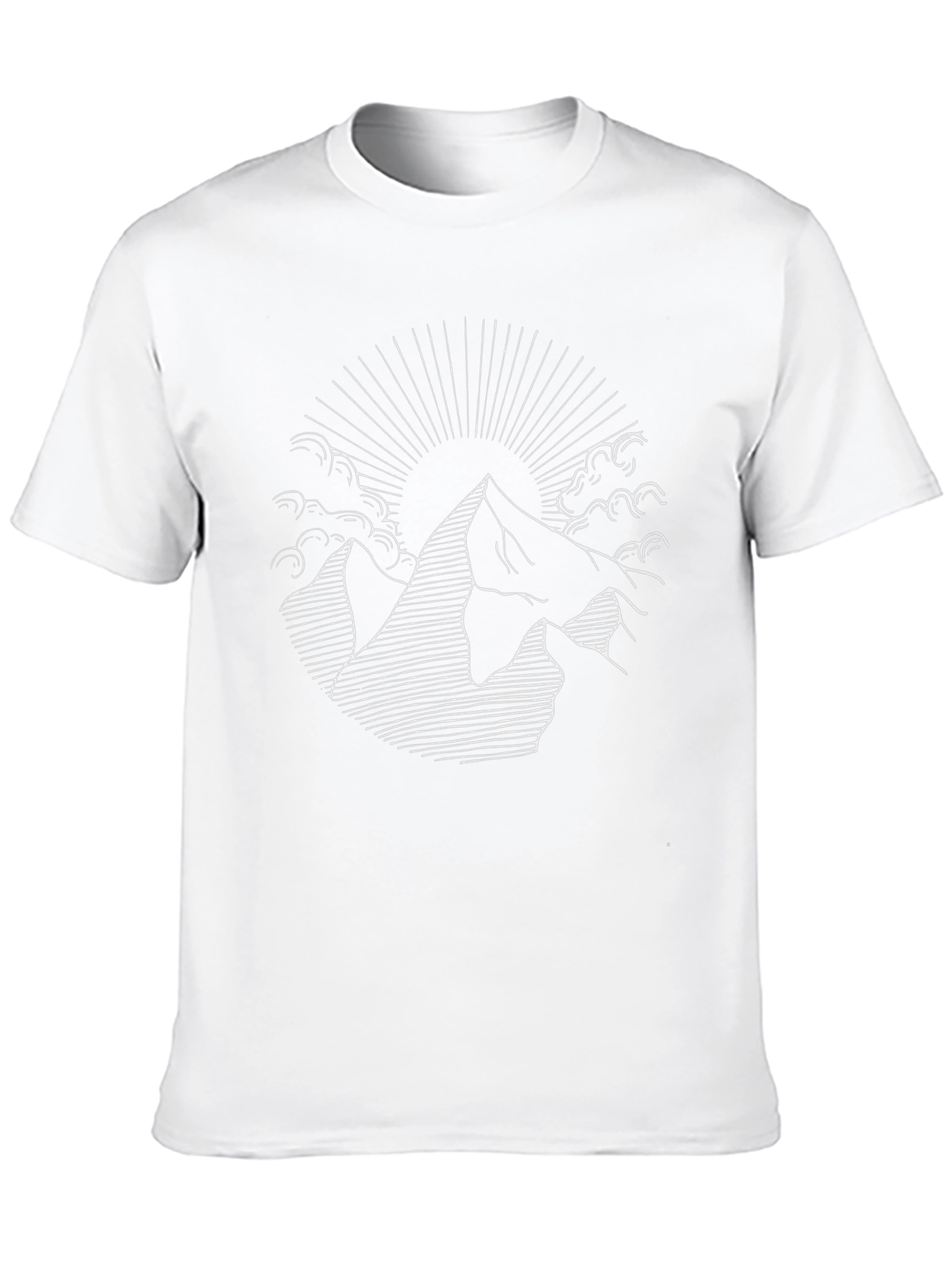 Mountain Sunrise Graphic Tee - Black Cotton Blend