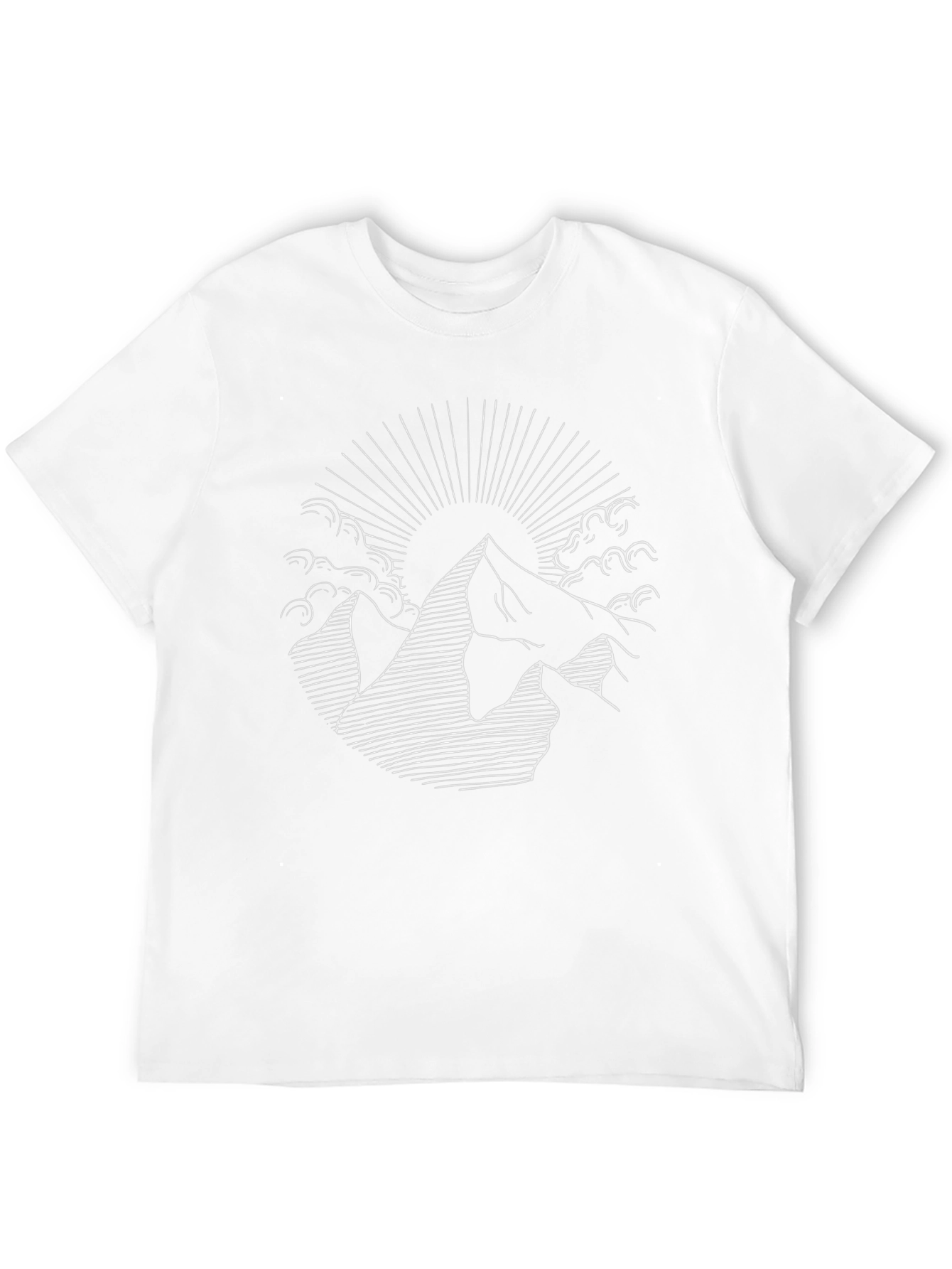 Mountain Sunrise Graphic Tee - Black Cotton Blend
