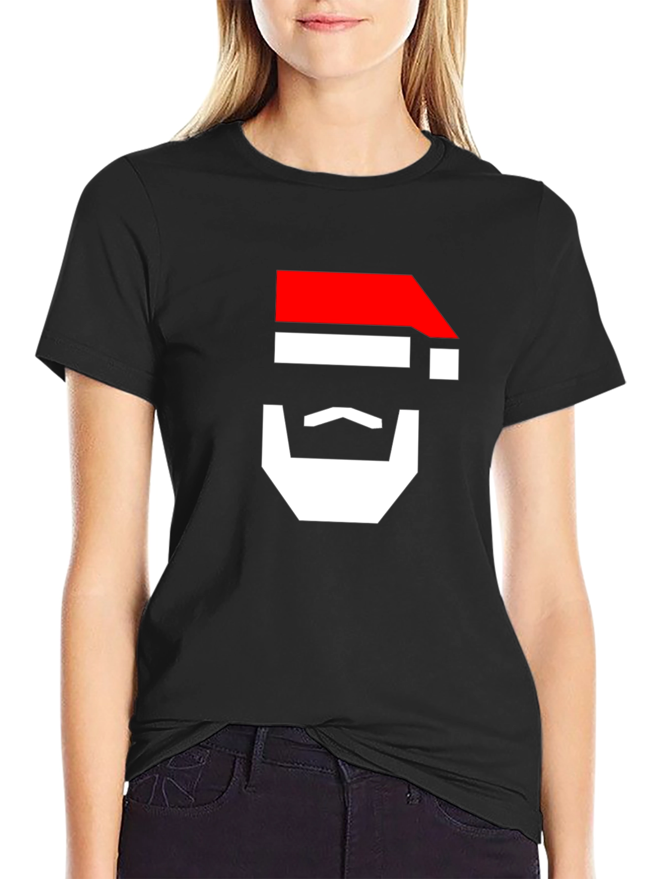 Geometric Santa Claus T-Shirt