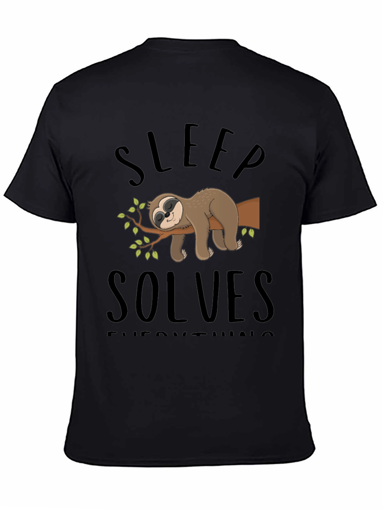 Sleep Solves Everything Sloth Graphic Tee