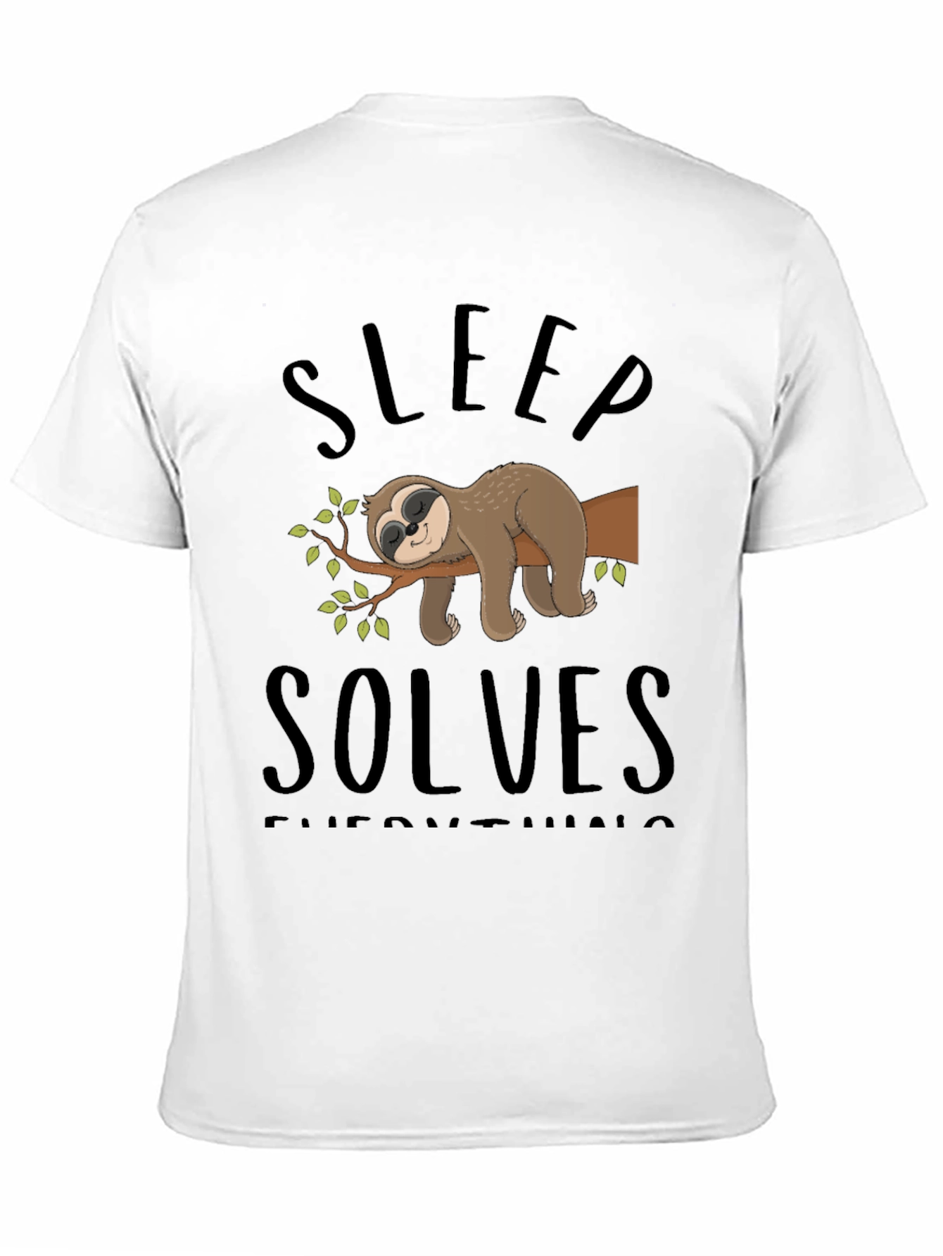 Sleep Solves Everything Sloth Graphic Tee