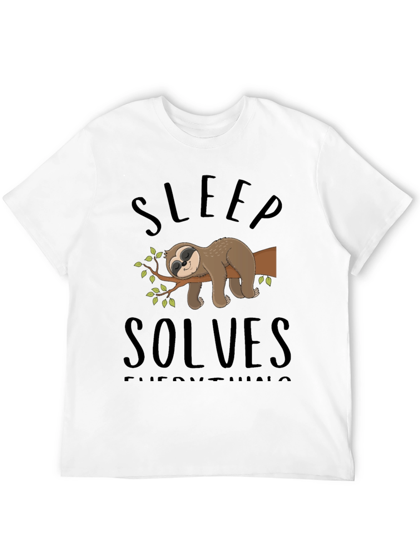 Sleep Solves Everything Sloth Graphic Tee