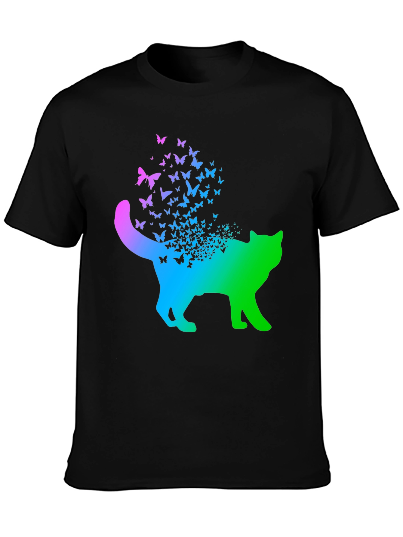 Butterfly Cat T-Shirt - Gradient Design