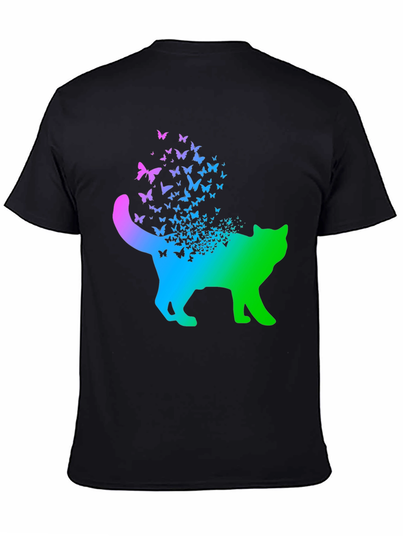 Butterfly Cat T-Shirt - Gradient Design