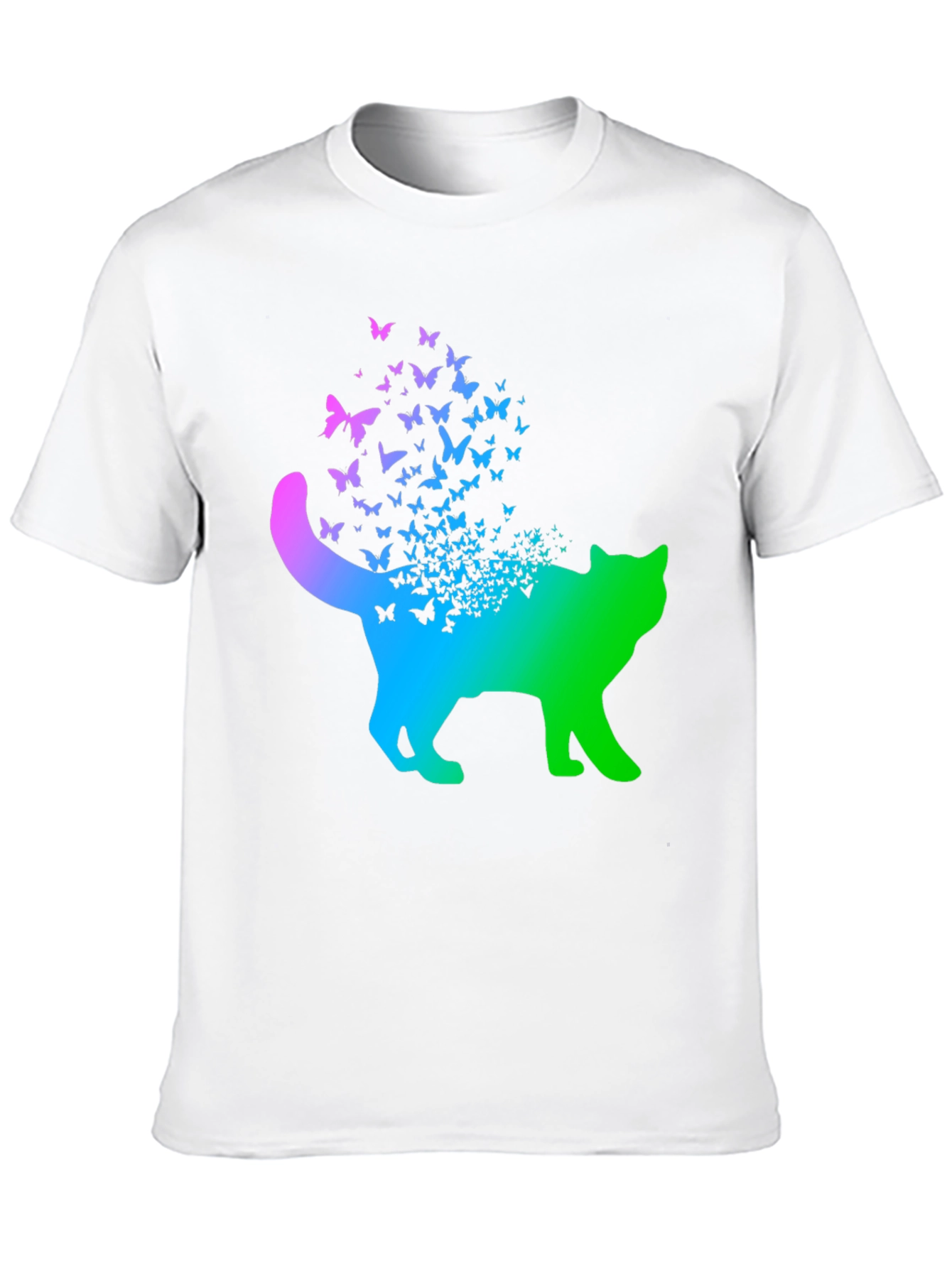 Butterfly Cat T-Shirt - Gradient Design