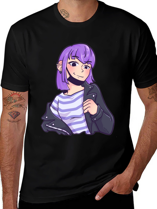 Anime Girl T-Shirt - Stylish Black Tee