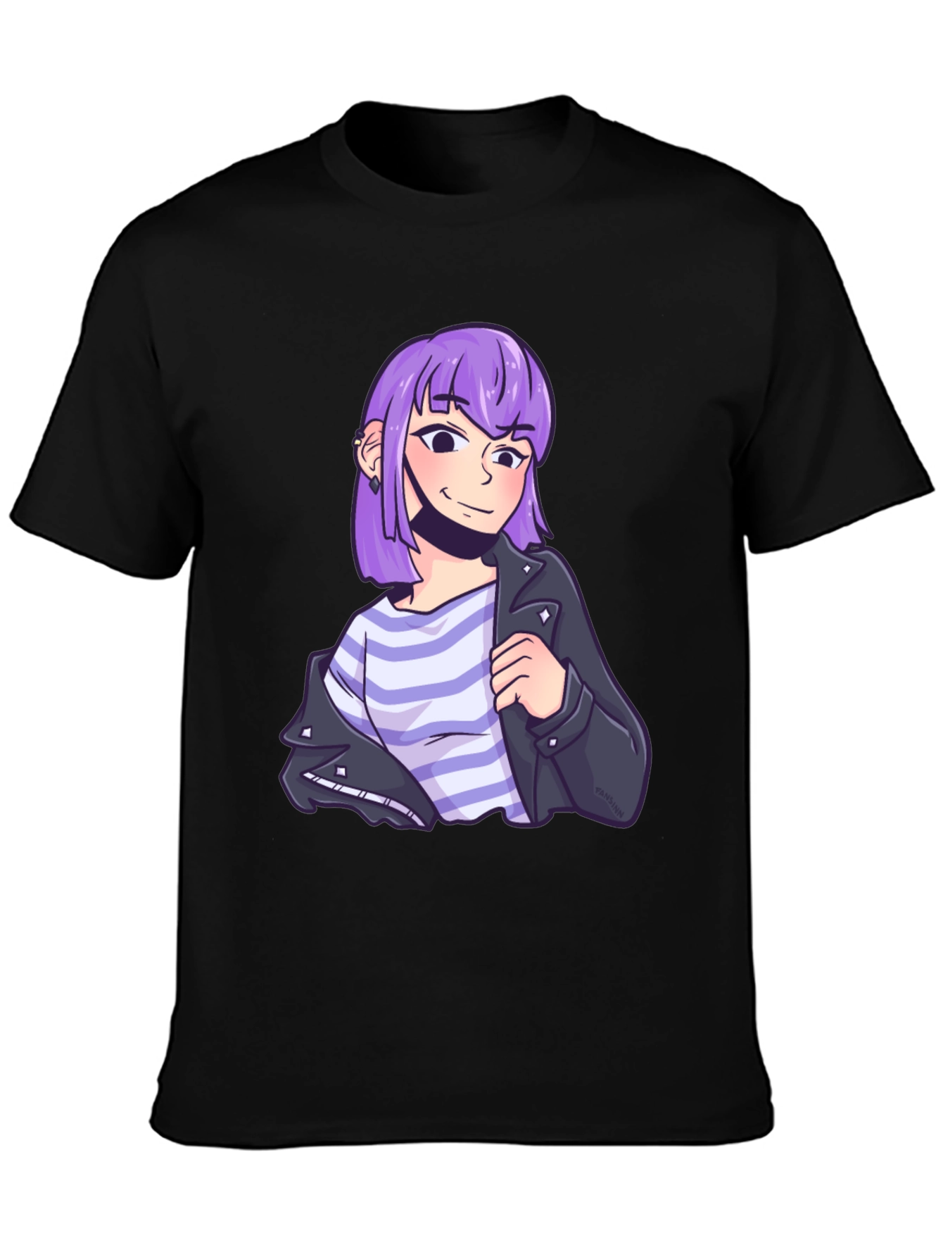 Anime Girl T-Shirt - Stylish Black Tee