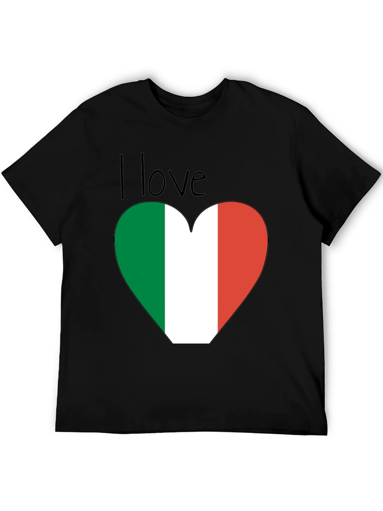 I Love Italy Heart Flag T-Shirt