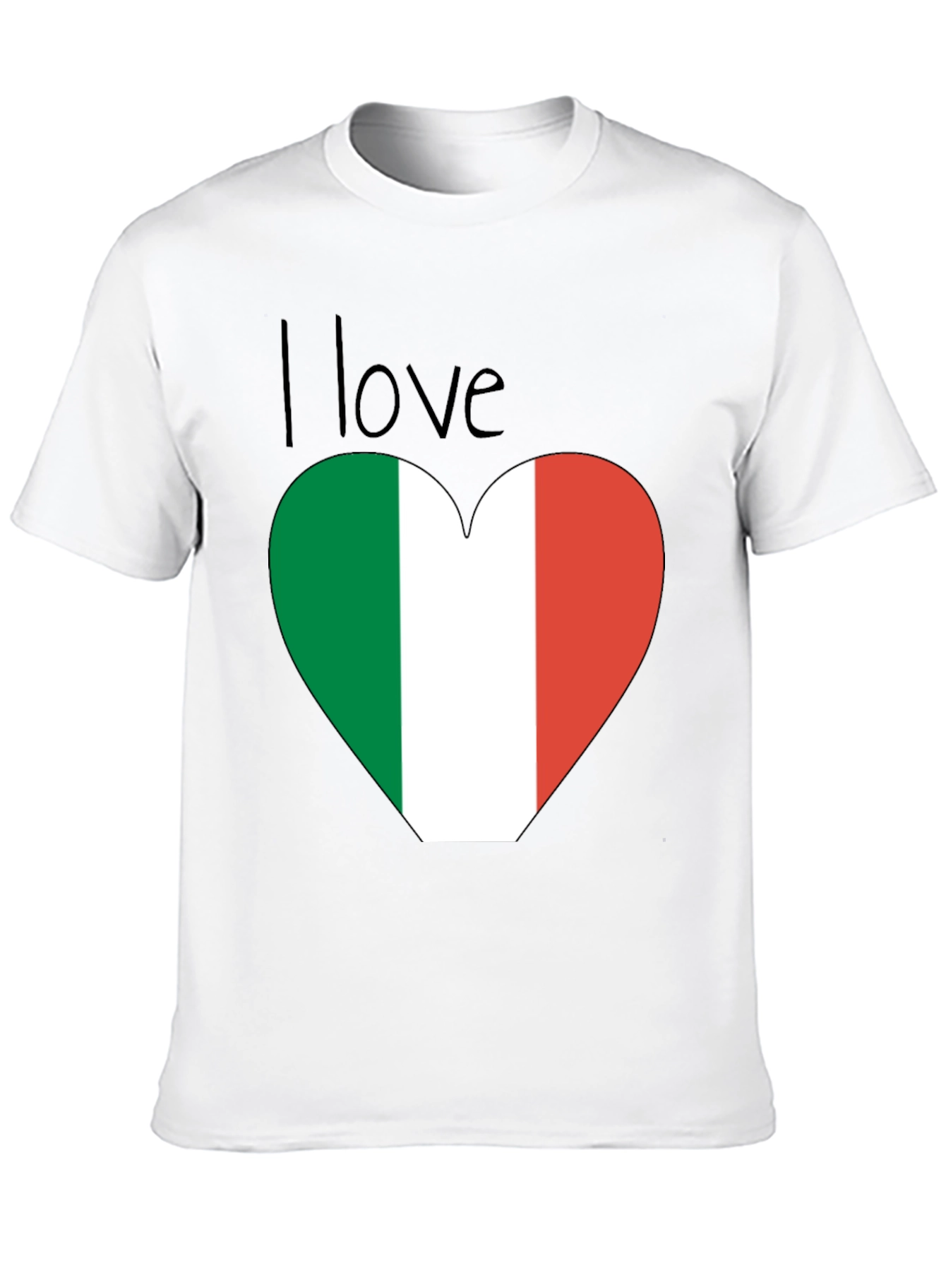 I Love Italy Heart Flag T-Shirt