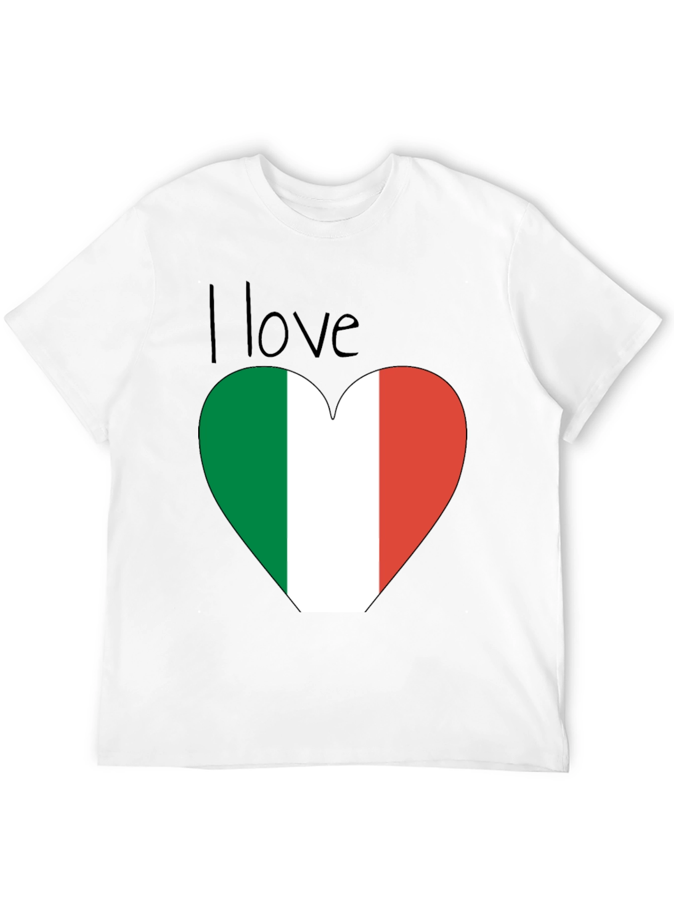 I Love Italy Heart Flag T-Shirt