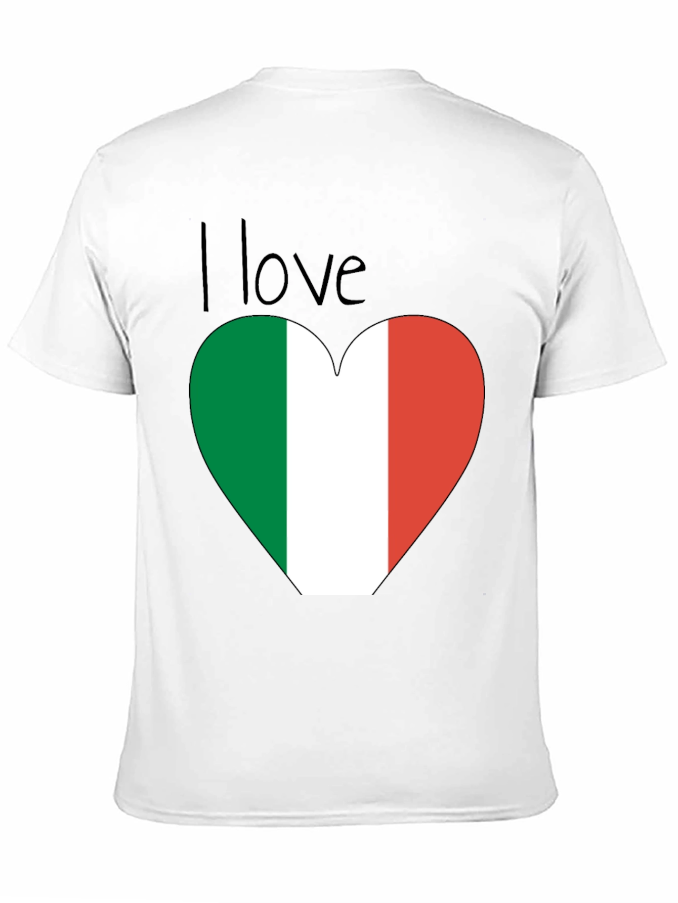 I Love Italy Heart Flag T-Shirt