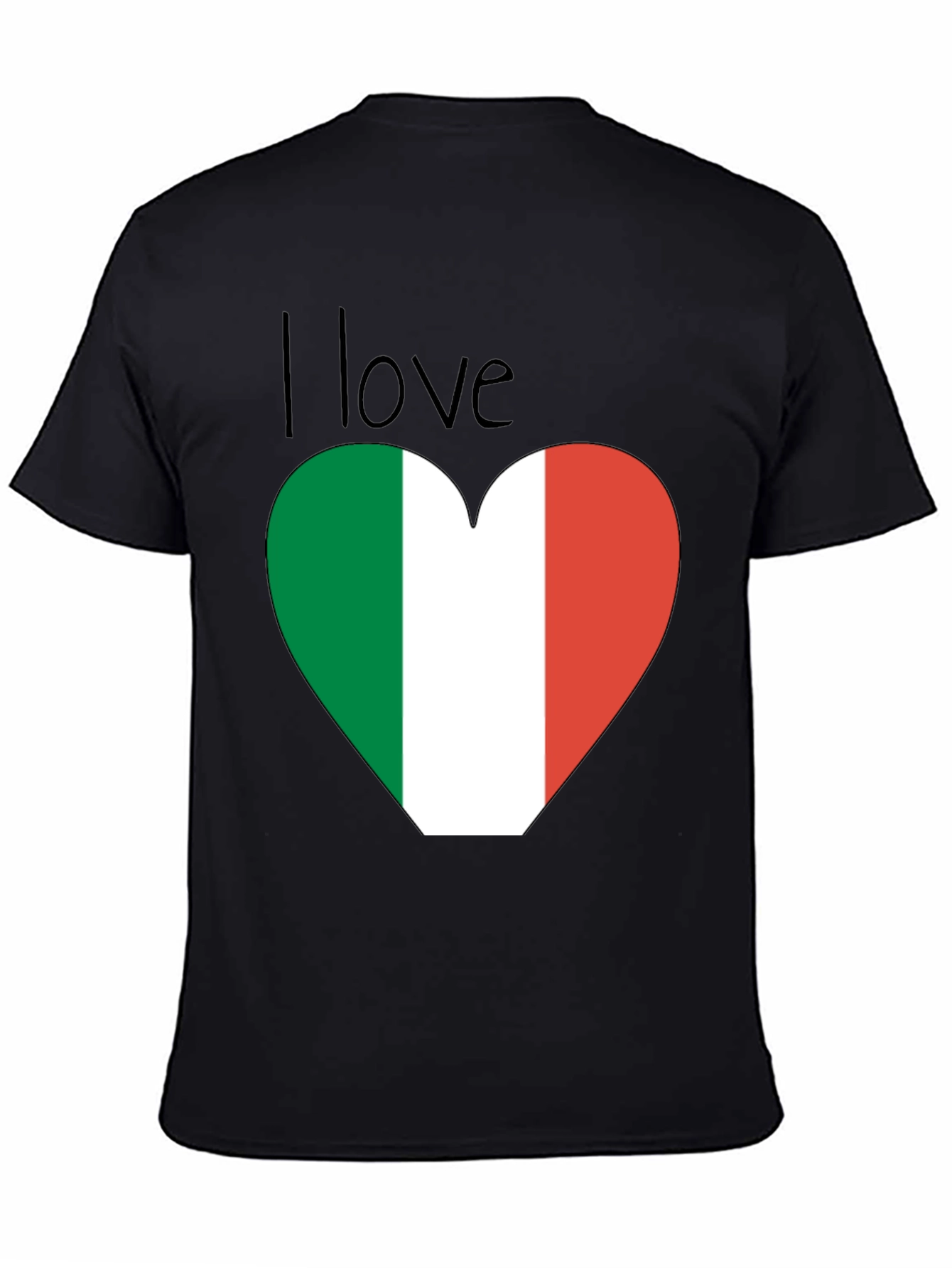 I Love Italy Heart Flag T-Shirt
