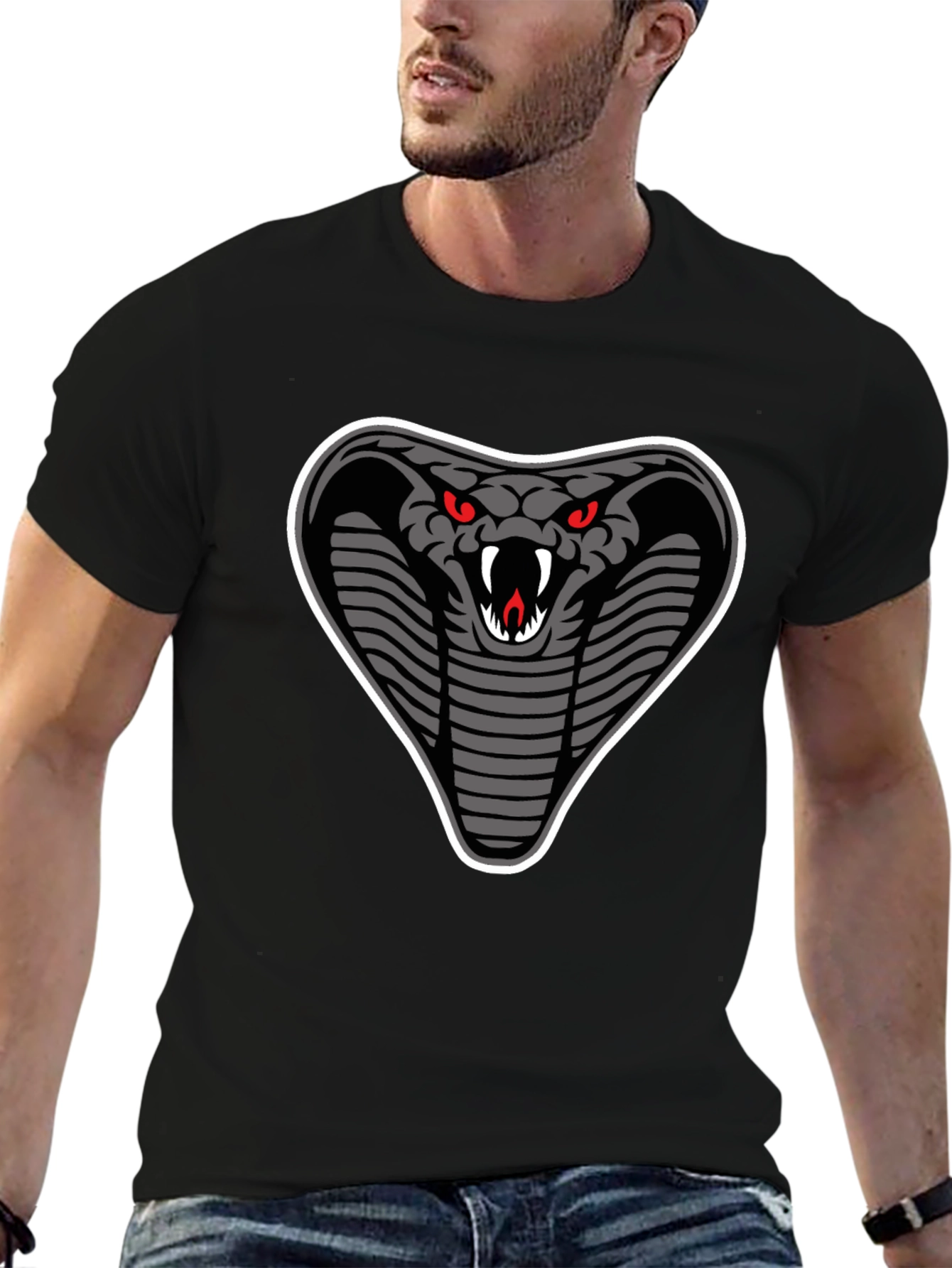 Cobra Graphic T-Shirt - Mens Black Tee